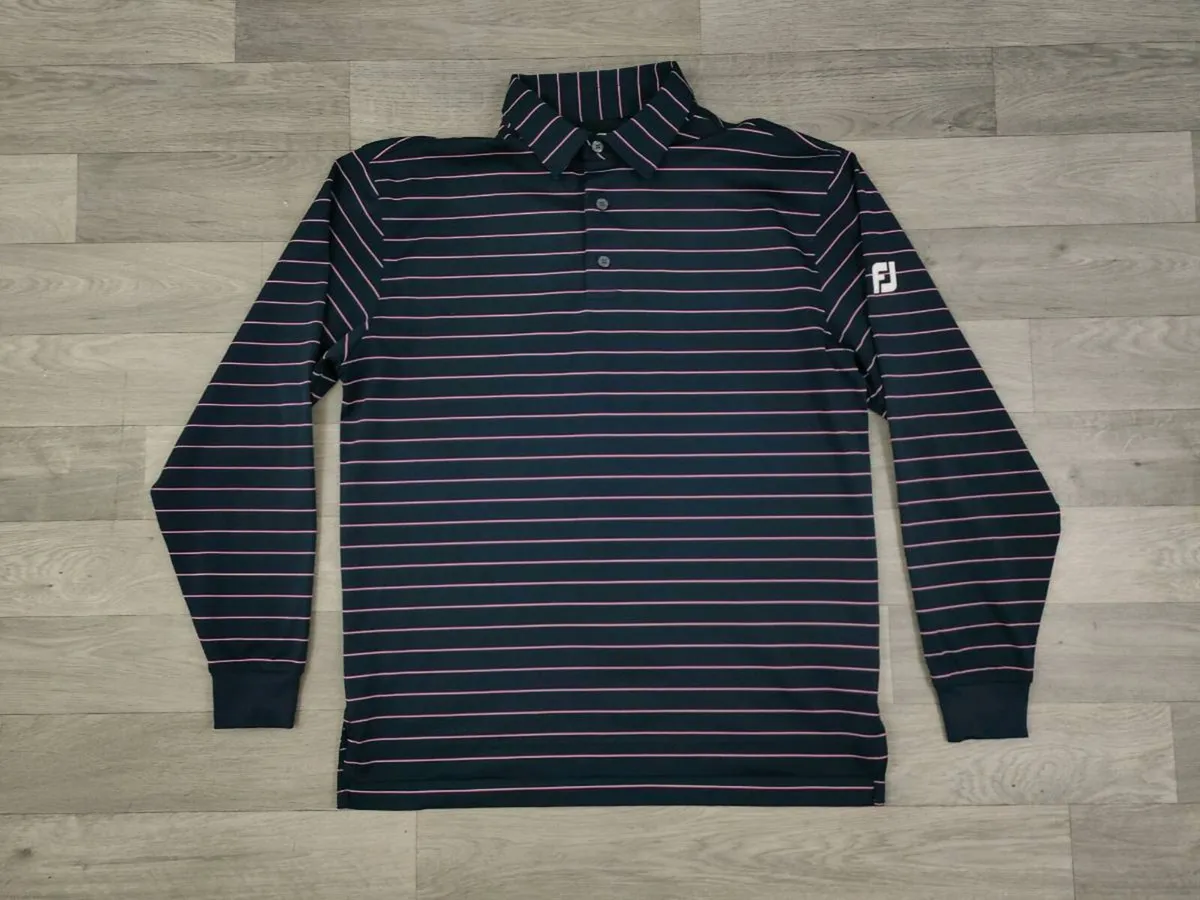 FootJoy FJ Long Sleeve Golf Polo Shirt Mens Large - Image 1