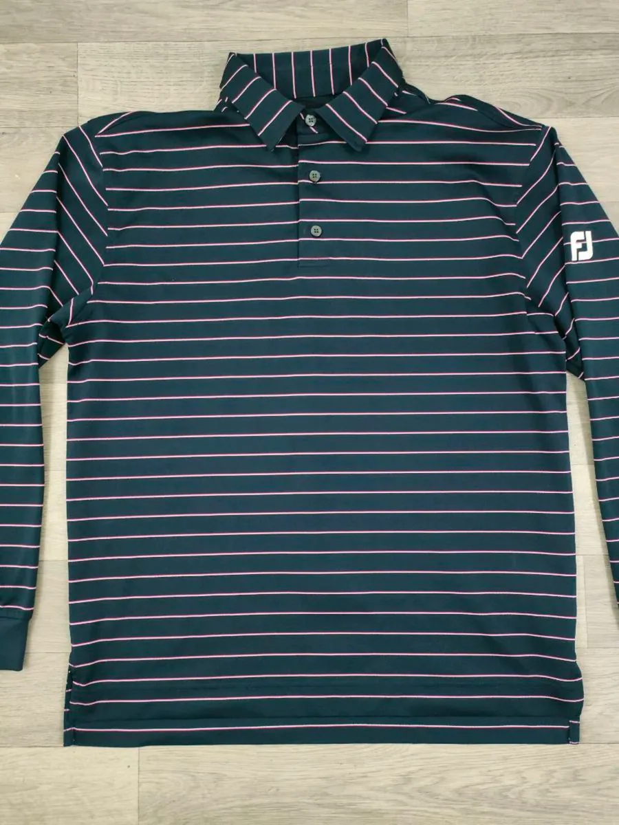 FootJoy FJ Long Sleeve Golf Polo Shirt Mens Large - Image 2