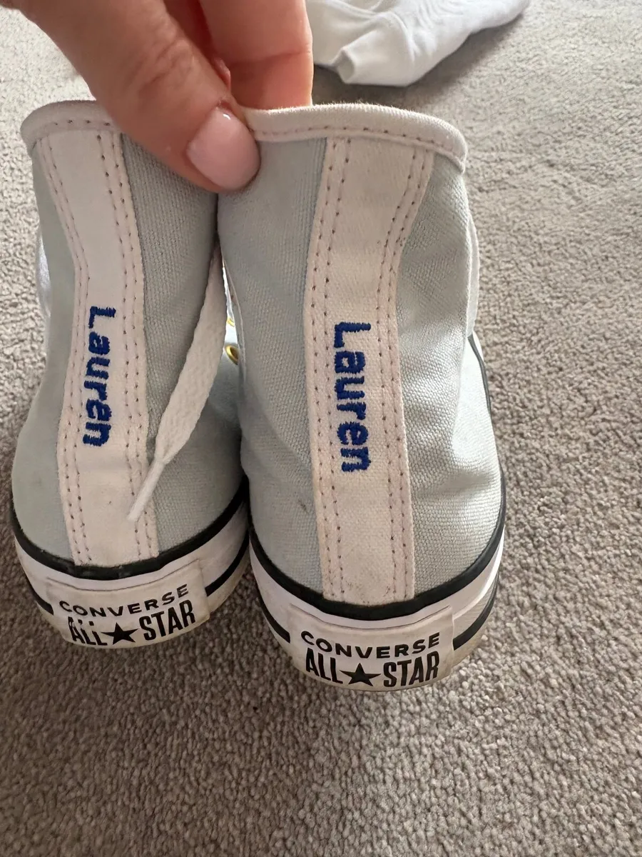 Customized high top converse runners  ‘Lauren’ - Image 1