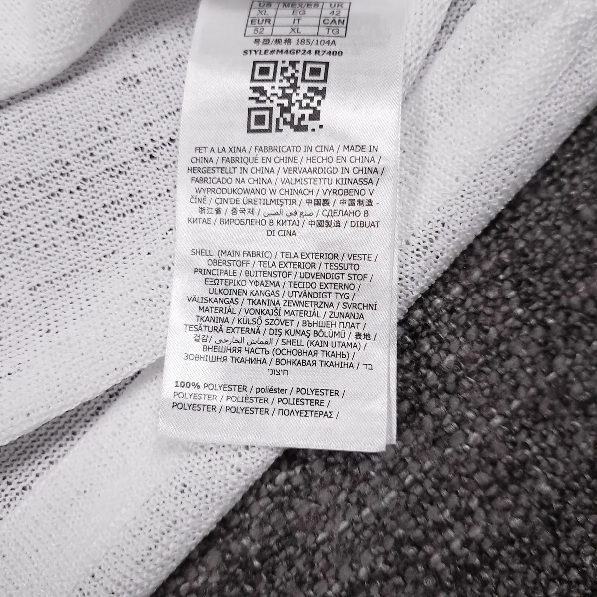 Guess White Knit See Through Polo Shirt XL - Image 4