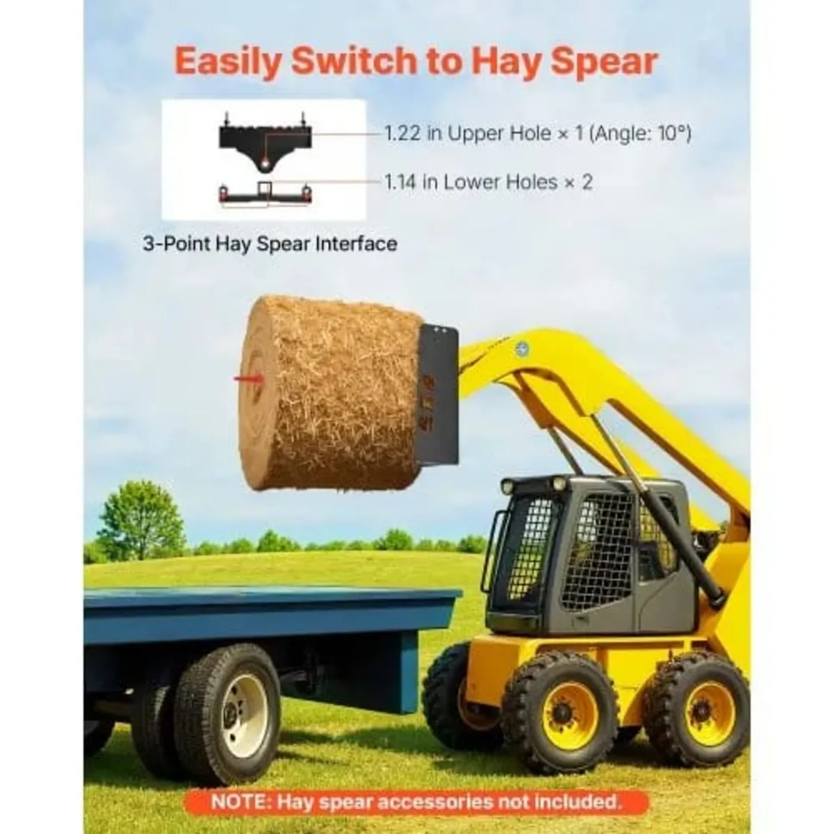 Skid Steer Pallet Frame, 1814 kg Rated Load Capaci - Image 4