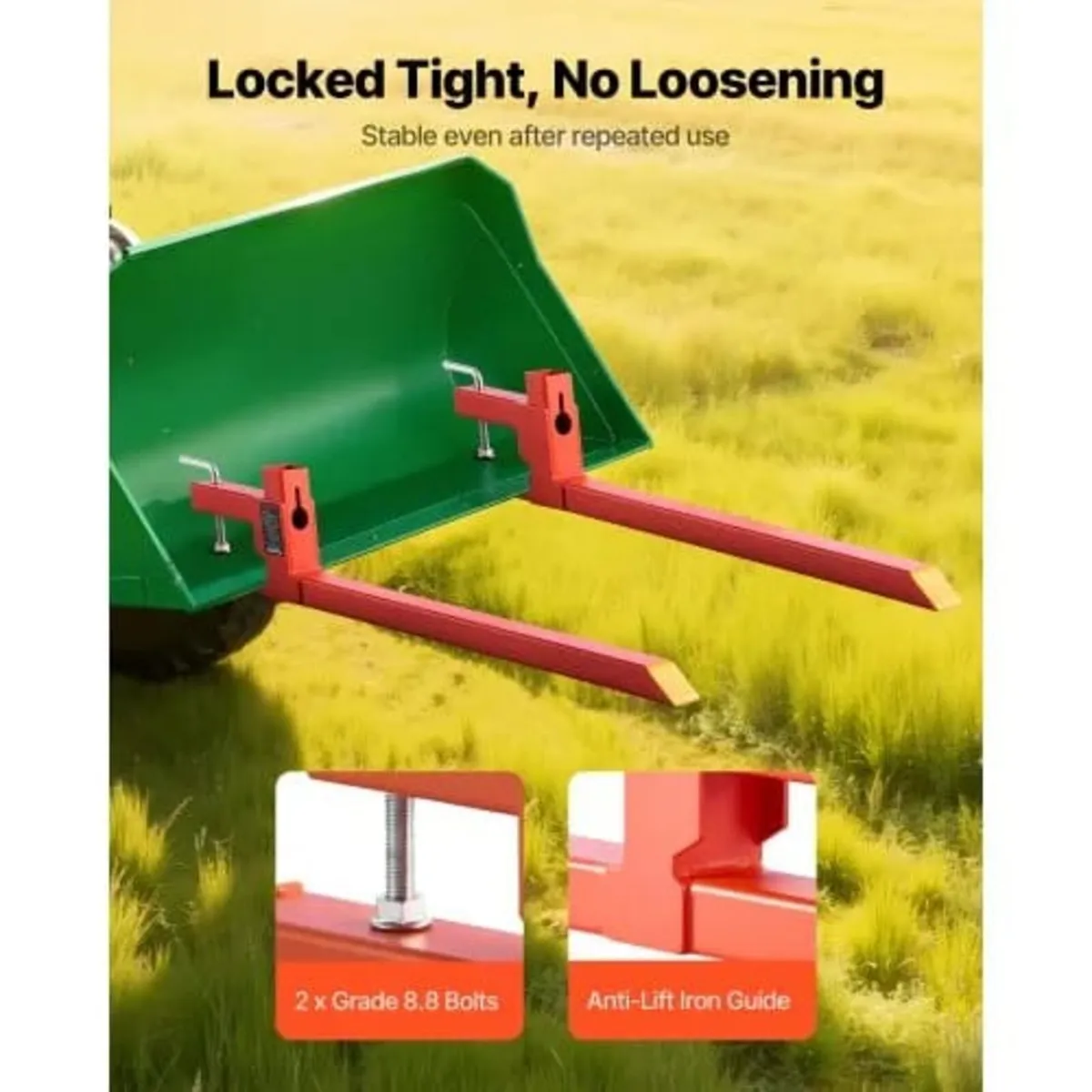 Pallet Forks, 907 kg Clamp on Pallet Forks, 109 cm - Image 3