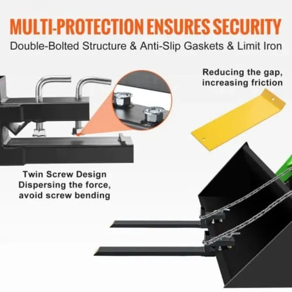 Pallet Forks, 4000 lbs Capacity clamp on Pallet Fo - Image 4