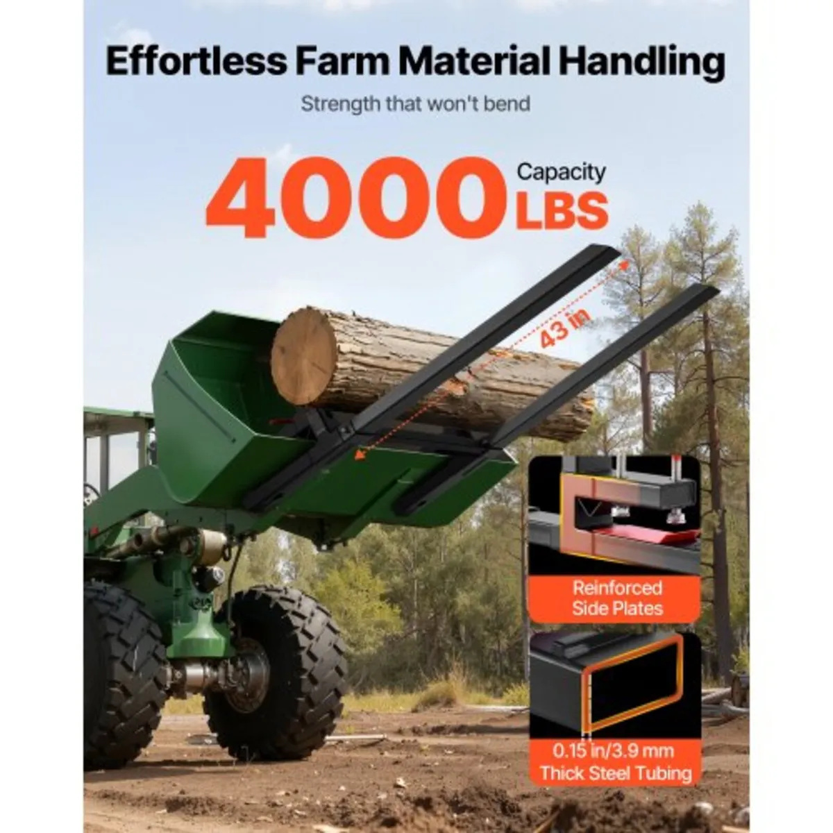 Pallet Forks, 1814 kg Clamp on Pallet Forks, 149 c - Image 4