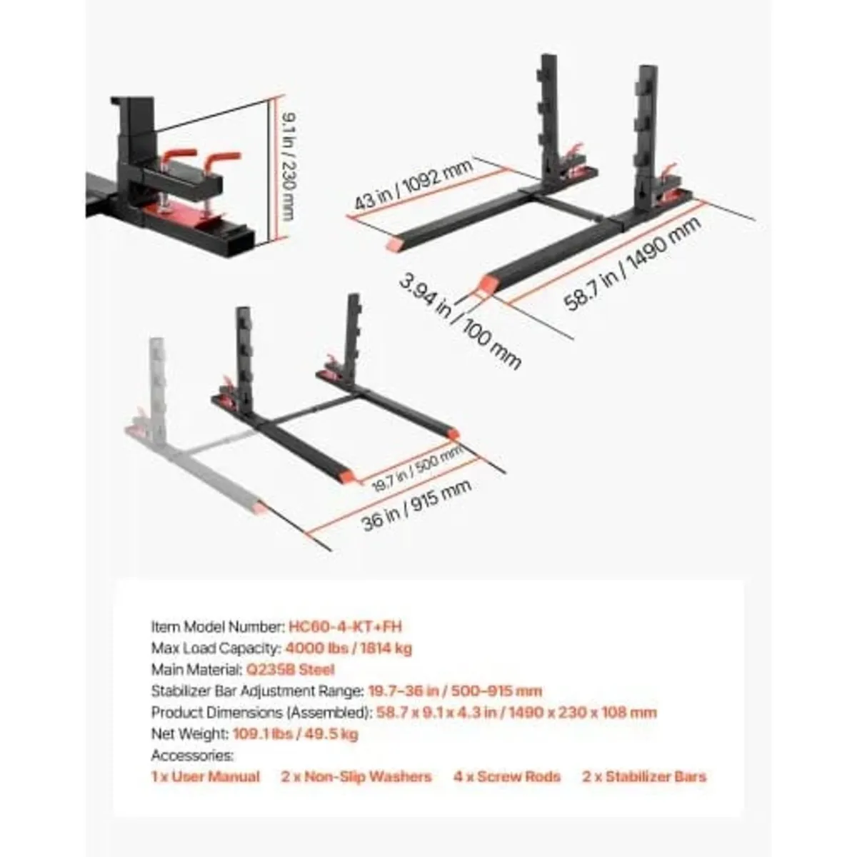 Pallet Forks, 1814 kg Clamp on Pallet Forks, 149 c - Image 3