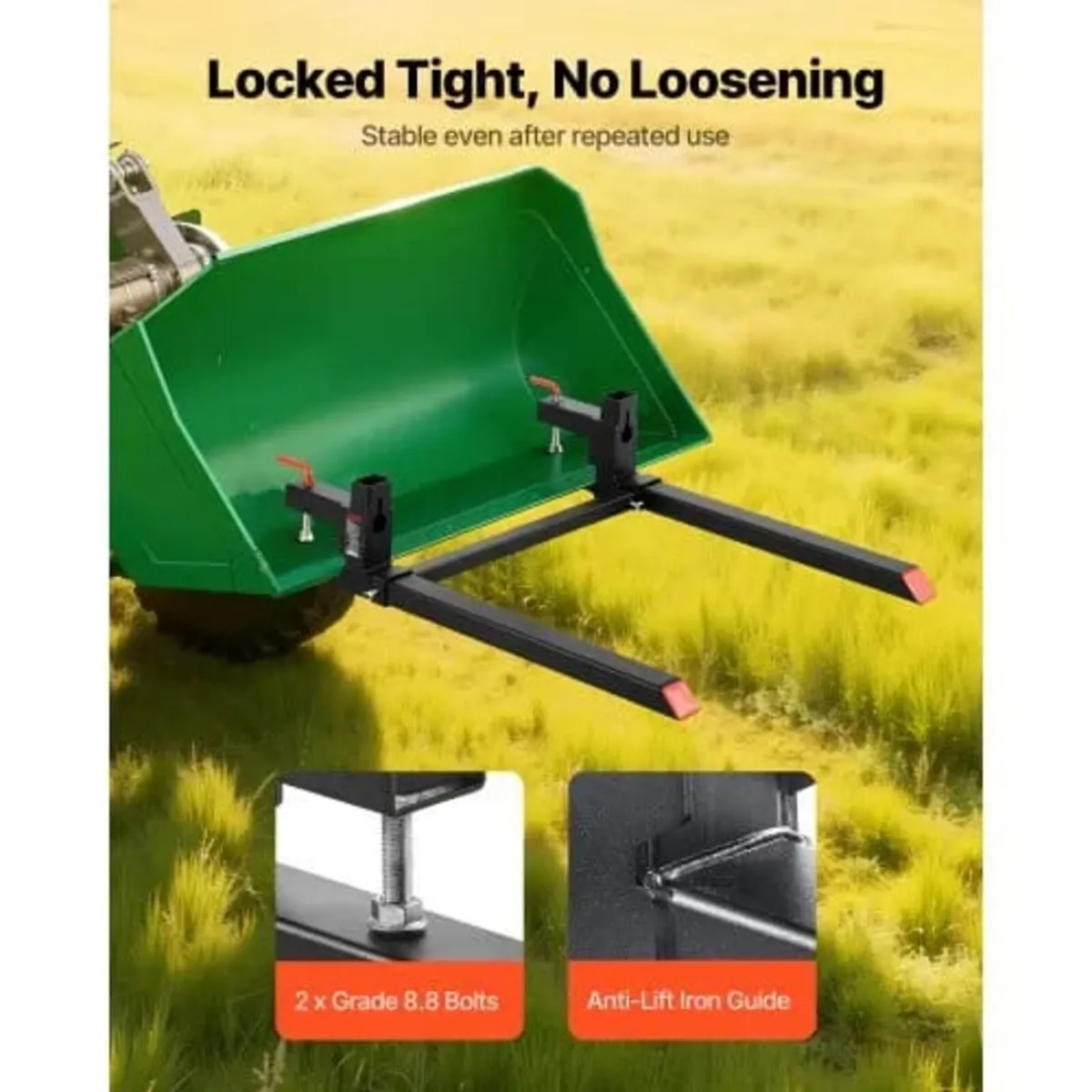 907 kg Clamp on Pallet Forks, 109 cm Total Length - Image 4