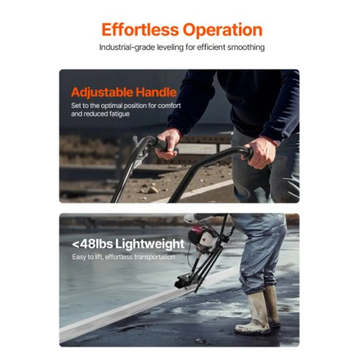 Concrete Power Screed, 4 ft Aluminum Board Straigh - Image 3