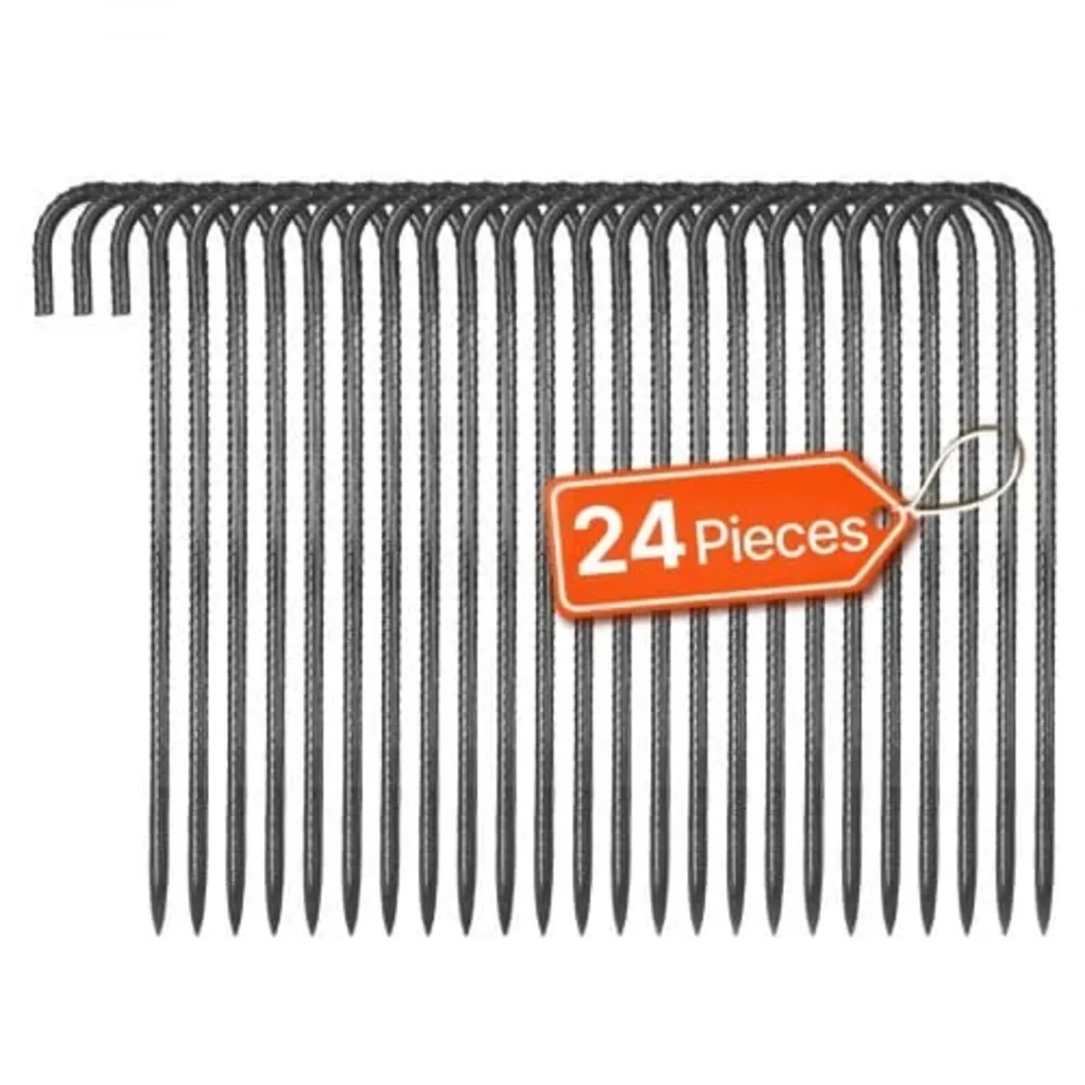 406,4 mm / 16-Inch 24 Pack Rebar Stakes Heavy Duty - Image 1