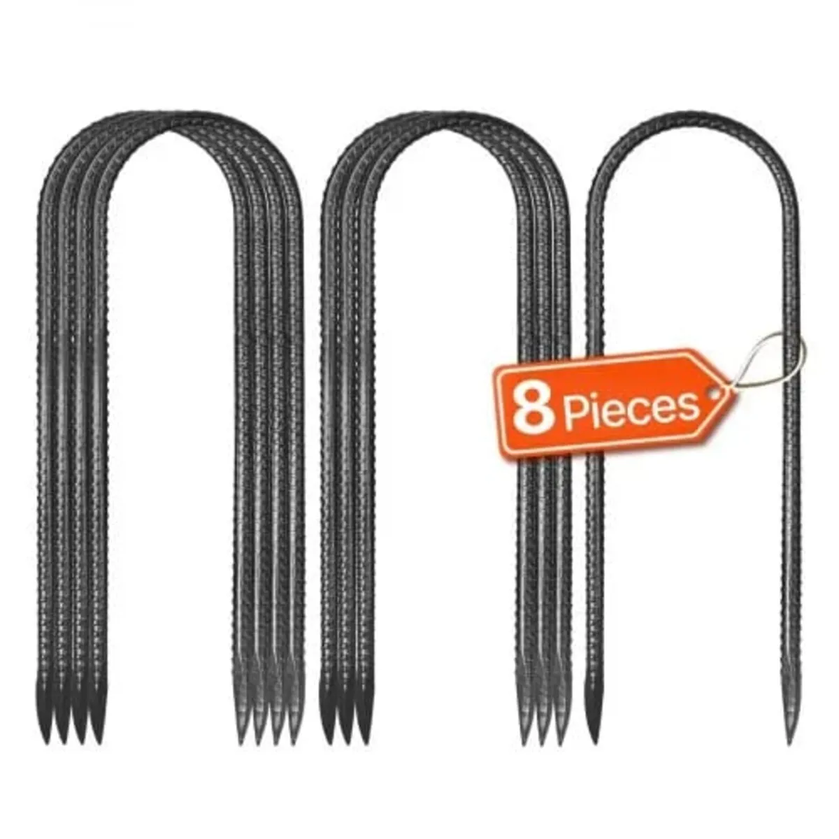 12-Inch 8 Pack Rebar Stakes 304,8x82,04 mm Heavy D - Image 1