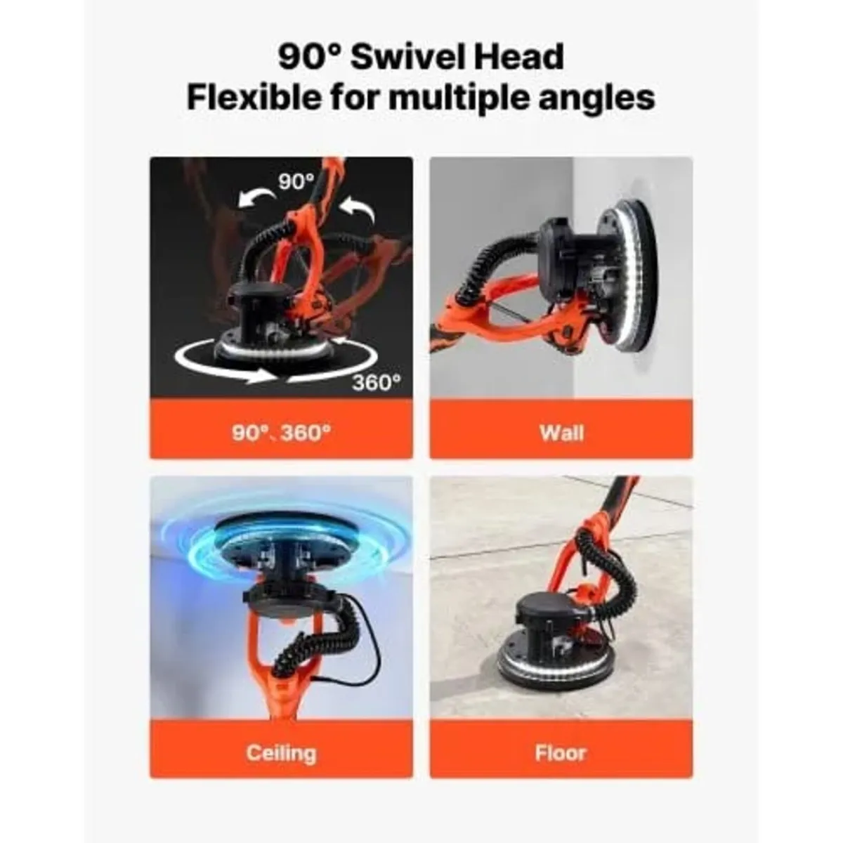 Drywall Sander, 1150W Electric Drywall Sander, Pop - Image 3