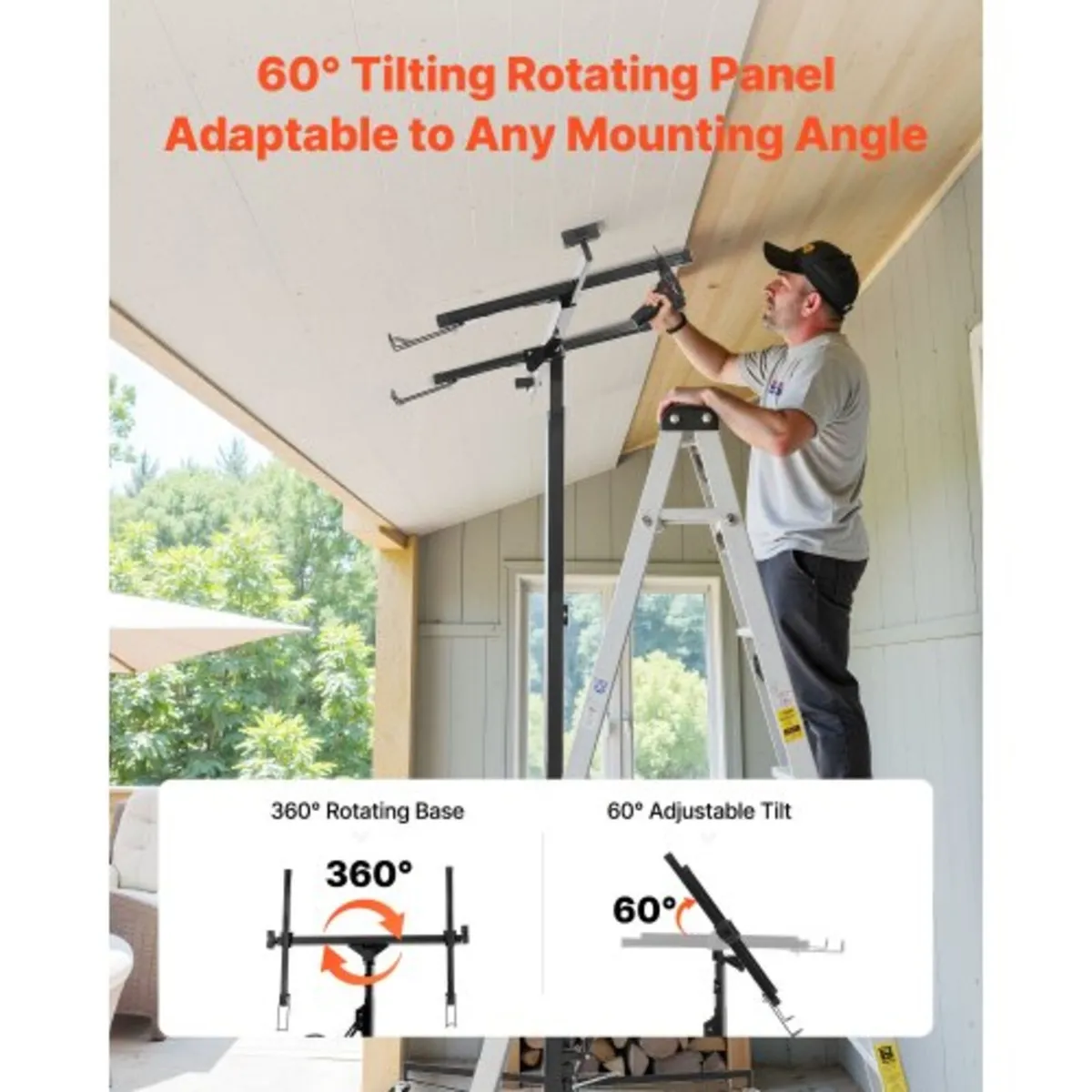3353mm Drywall Lift, Heavy-Duty 68 kg Sheetrock Ho - Image 2