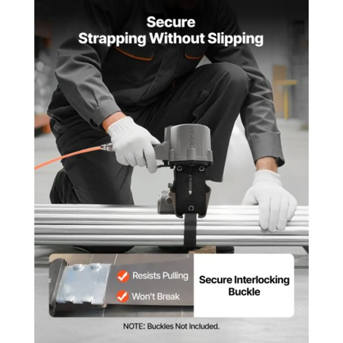 Pneumatic Steel Strapping Machine, 8500 N Tension - Image 3