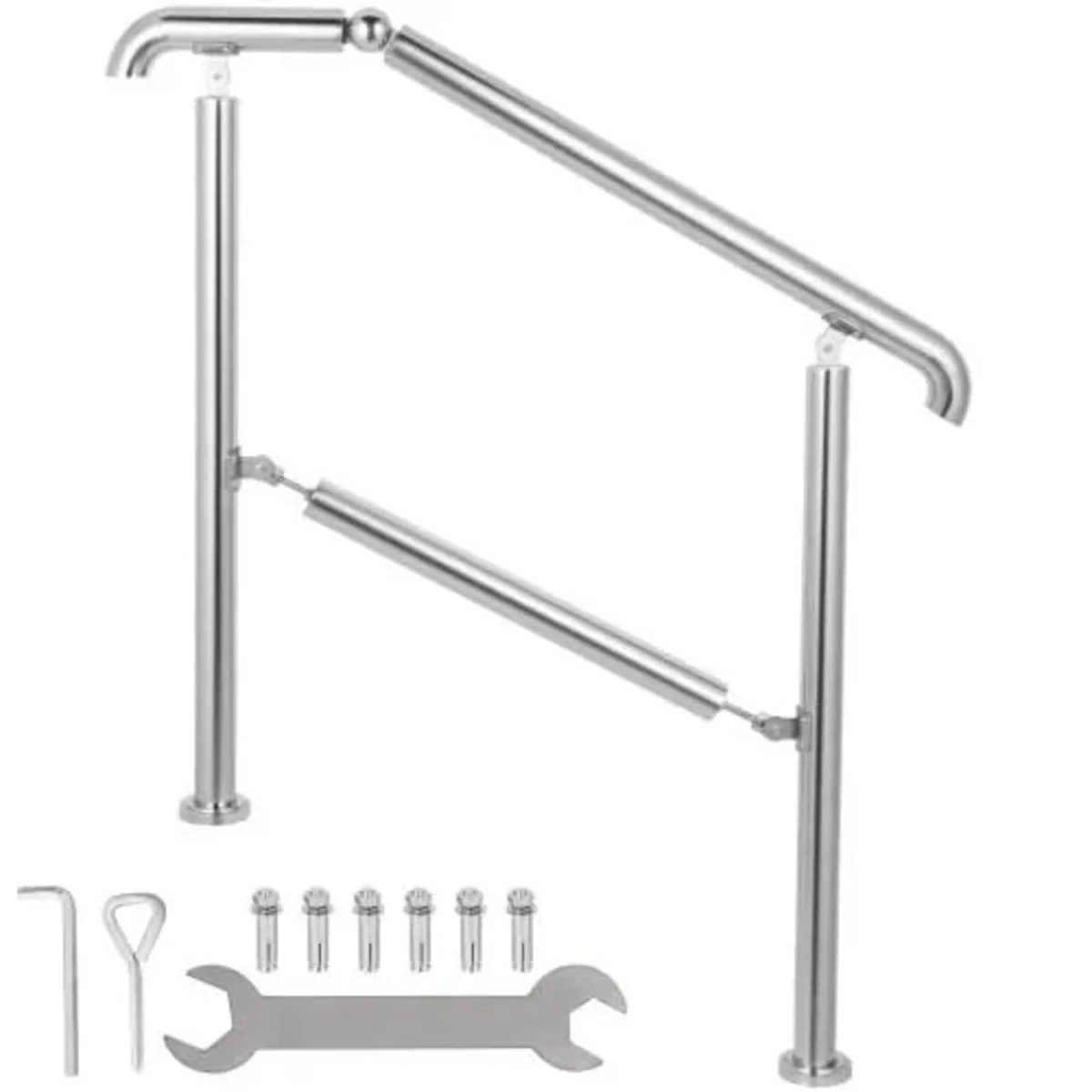 5 Step Railing Stainless Steel Transitional Handra - Image 1