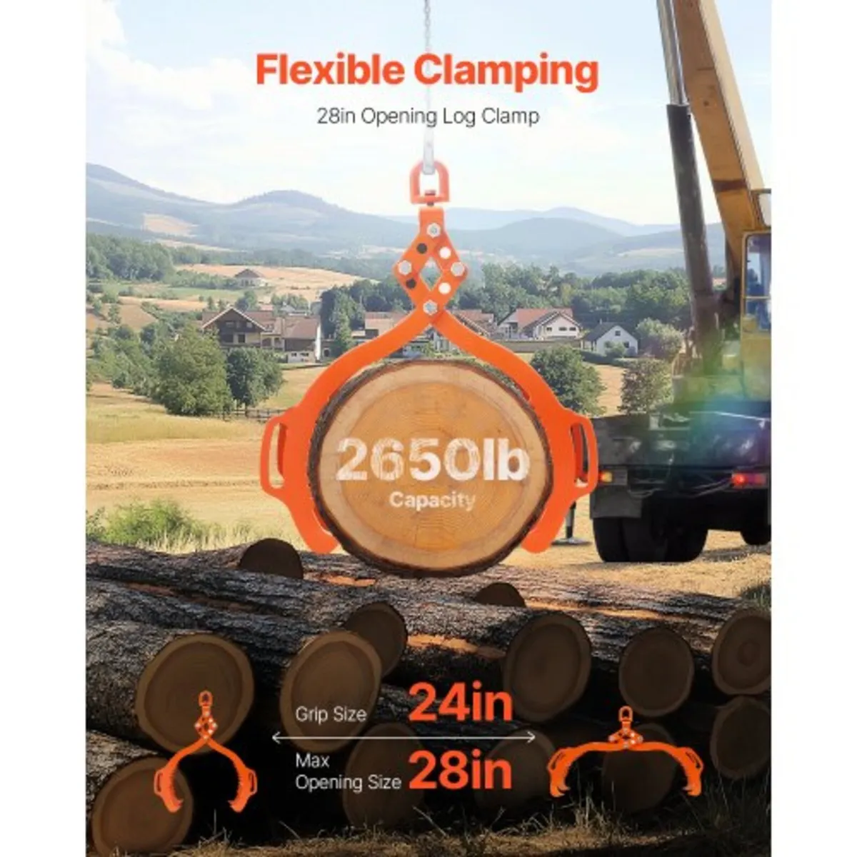 Timberjack, 46.5 in, Heavy Duty Steel Log Lifter, - Image 3