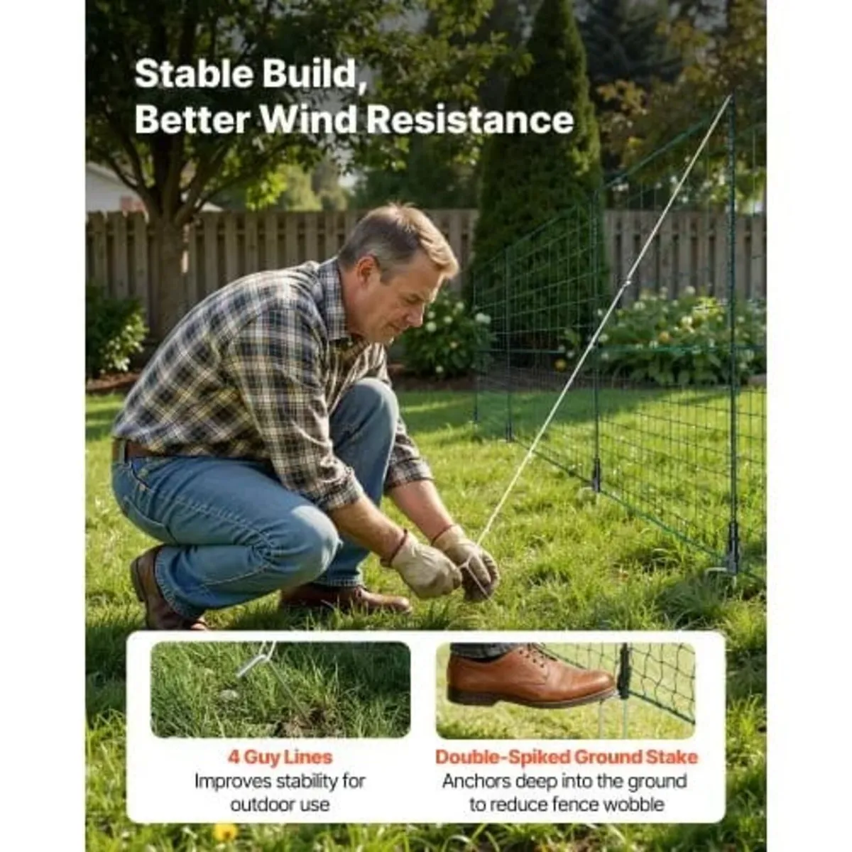 Temporary Fence with Posts, 1.05 x 50m Plastic Mes - Image 4