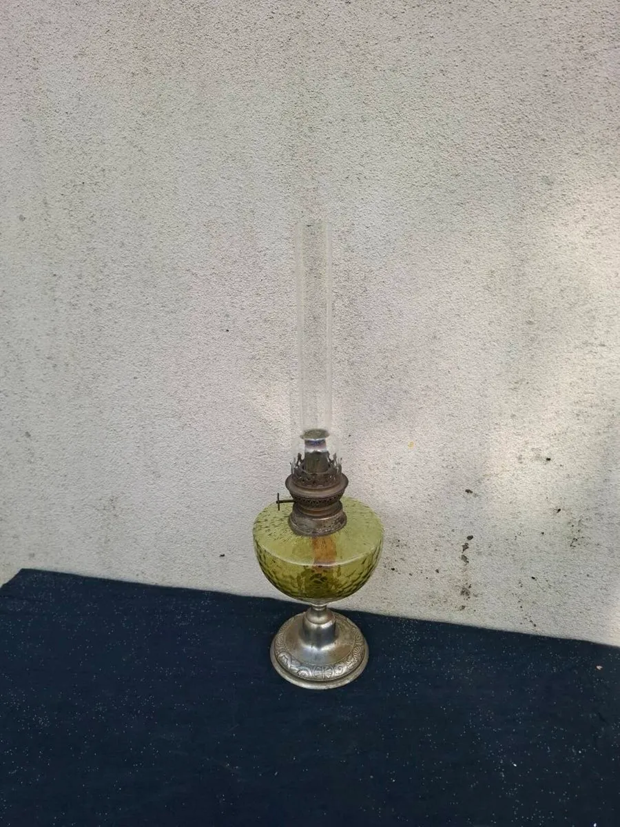Glass oil lamp postage possible - Image 2