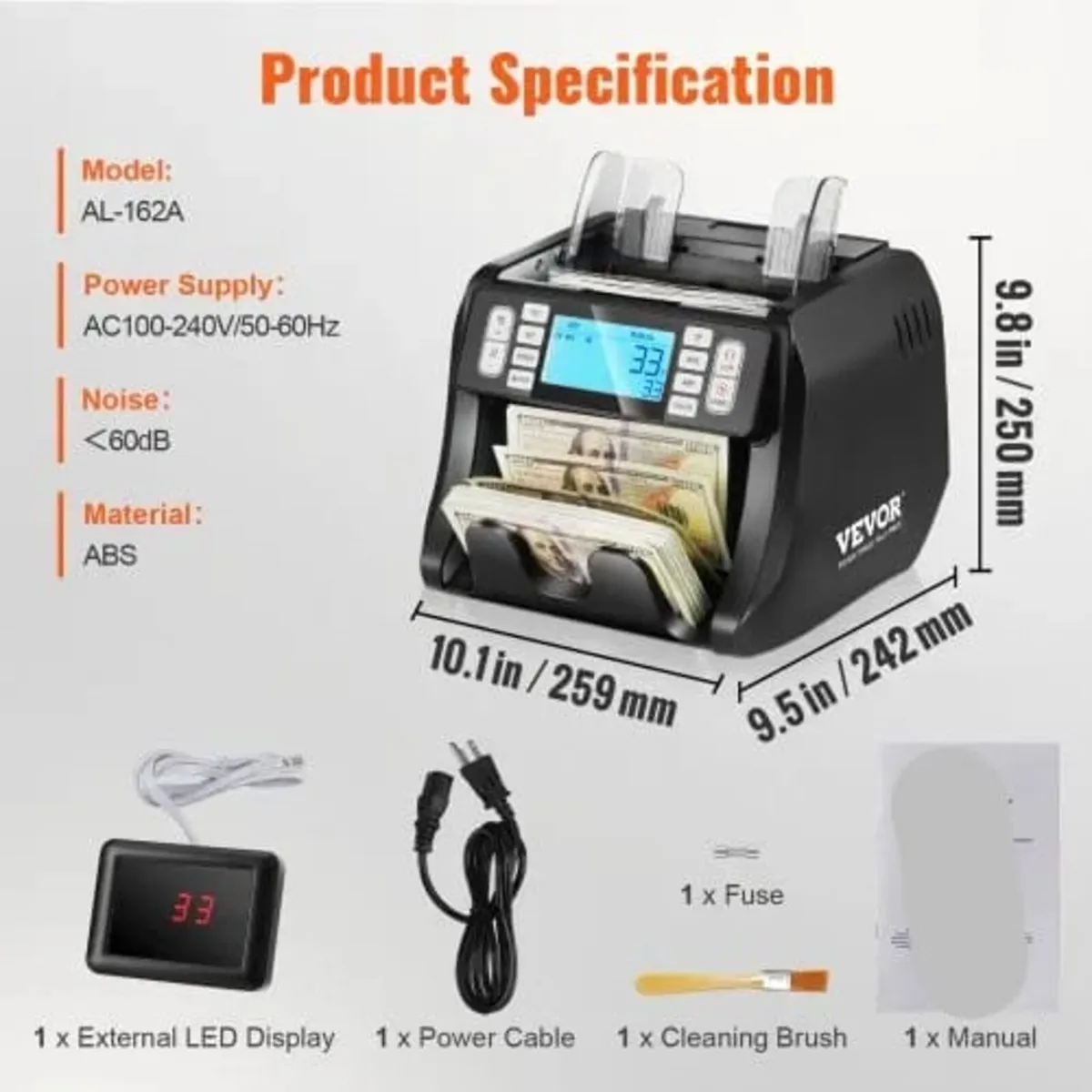Money Counter Machine, Bill Counter with UV, MG, I - Image 4