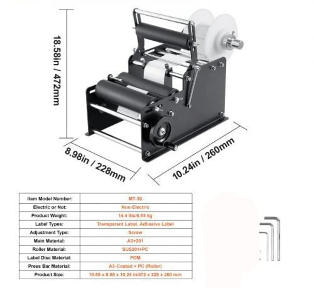 Manual Round Labeling Machine, 15-20pcs/min, Bottl - Image 2