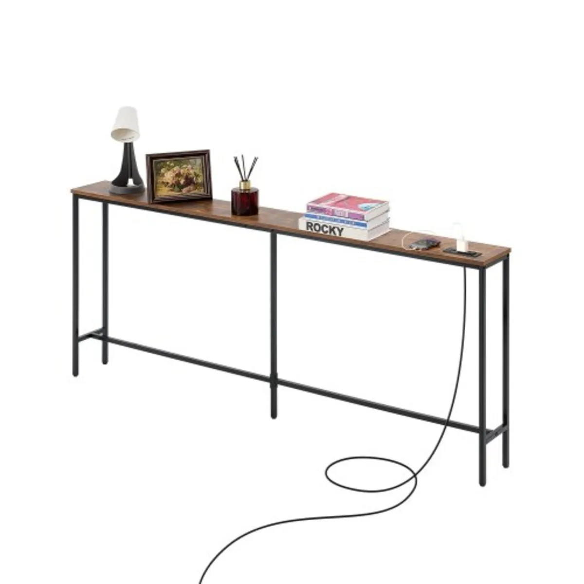 Narrow Console Sofa Table, 70.9” Behind Couch Tabl - Image 1