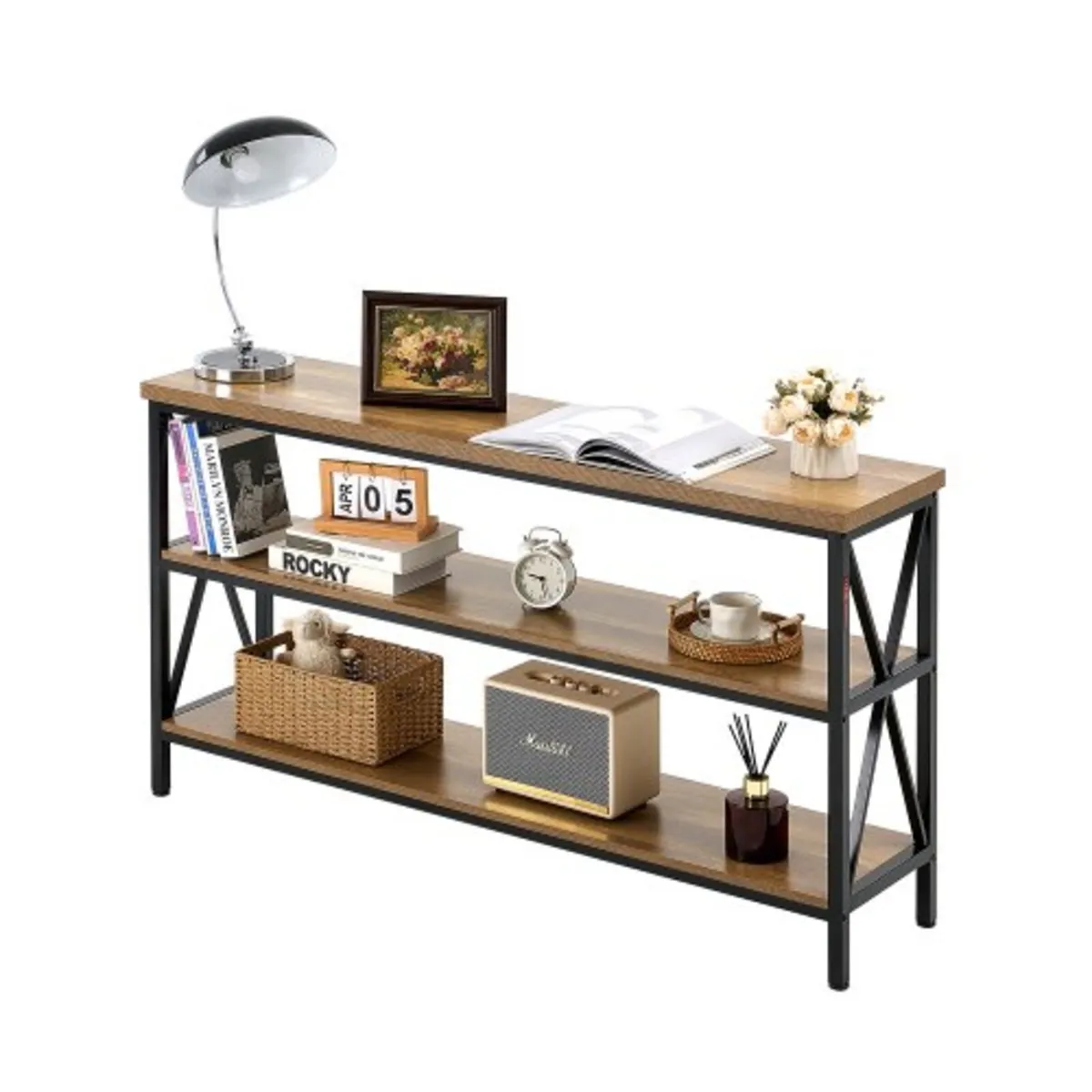 Narrow Console Sofa Table, 55.1 inches Behind Couc - Image 1