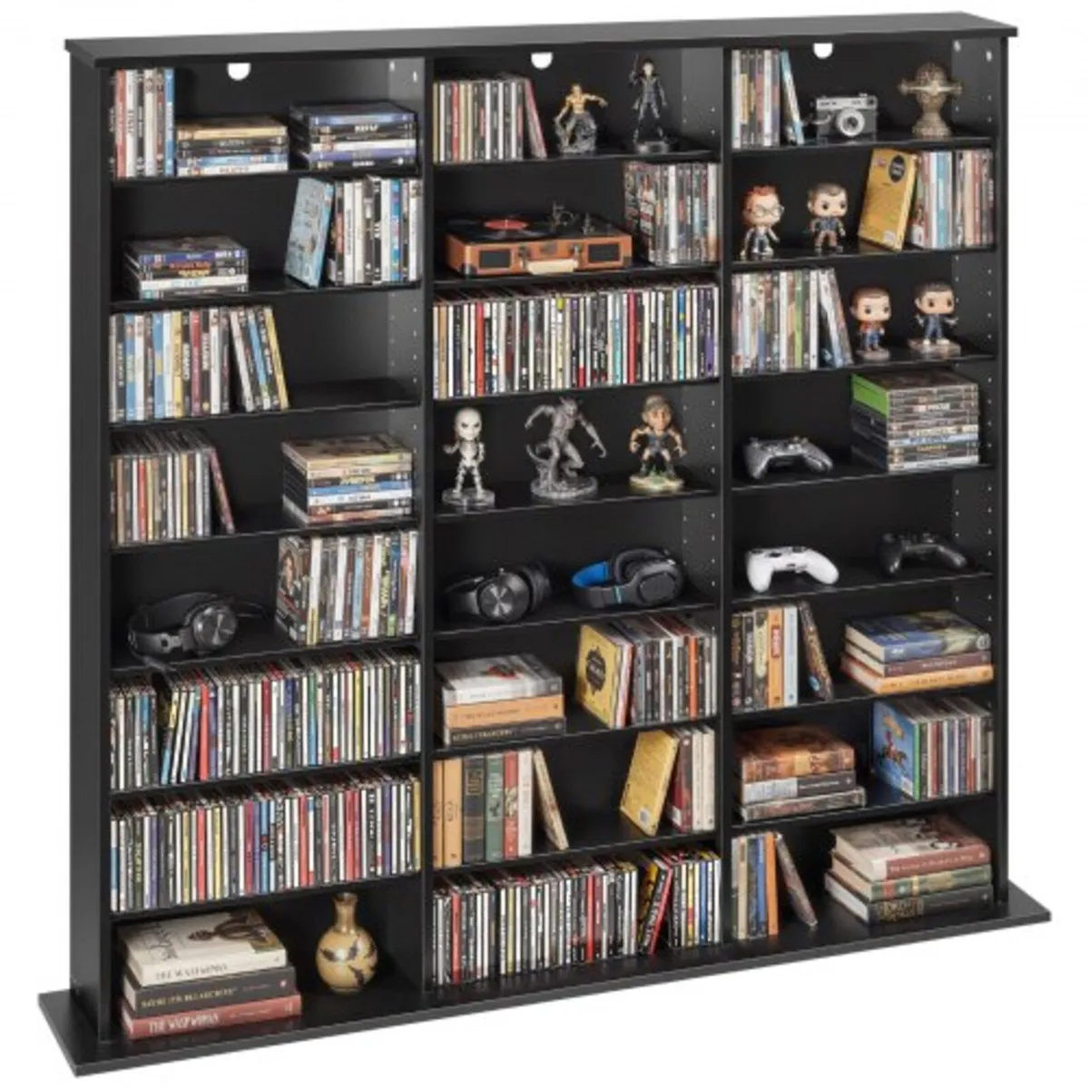 Media Storage Cabinet, 8-Tier DVD Shelf Organizer, - Image 1
