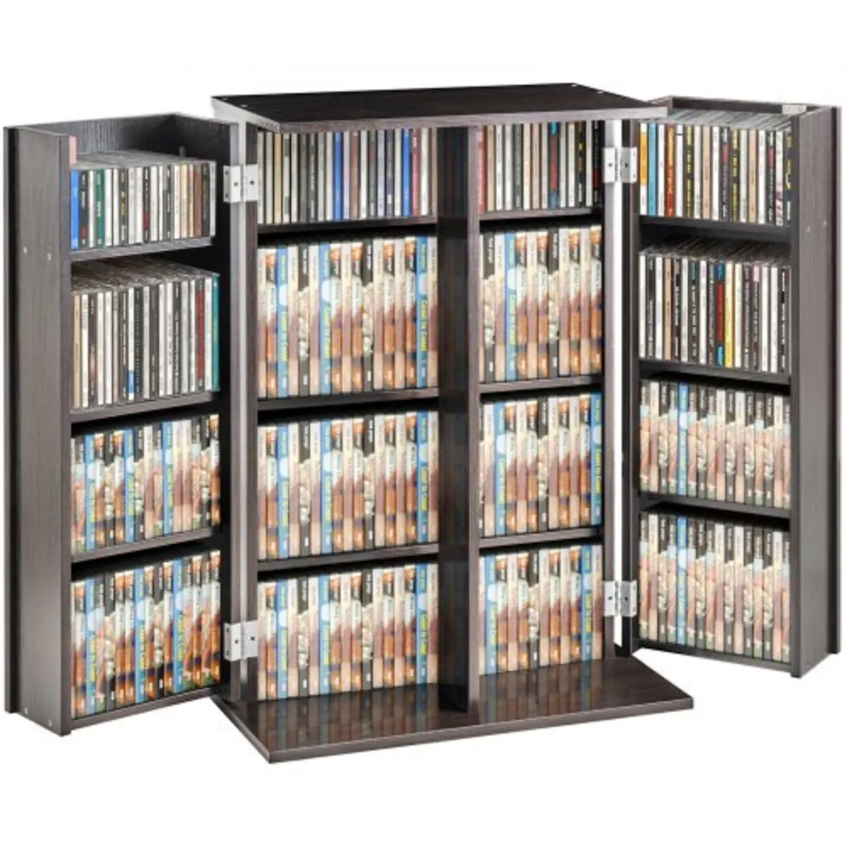 Media Storage Cabinet, DVD Cabinet with Doors and - Image 1