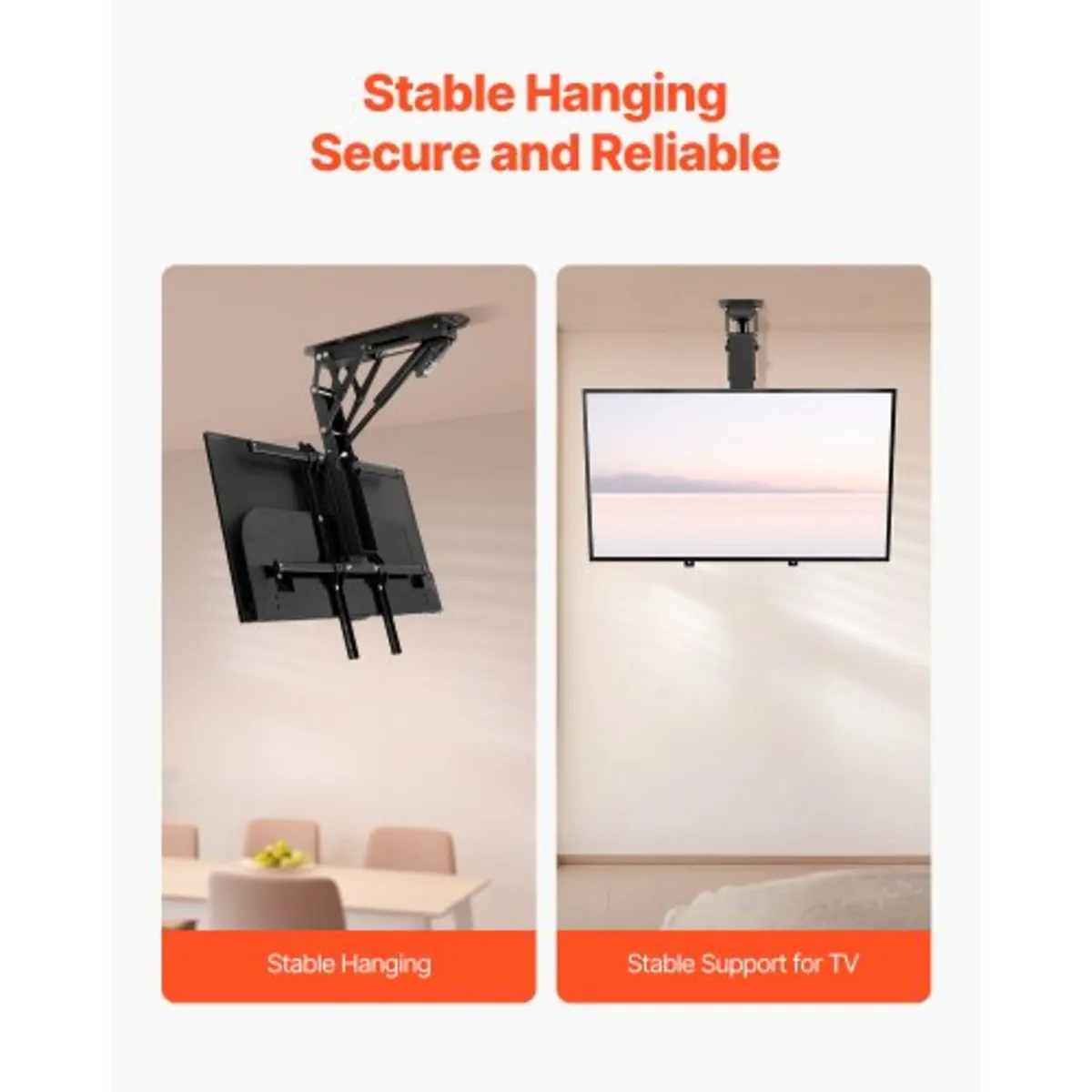 Motorized Ceiling TV Mount, TV Wall Mount for 32 t - Image 4