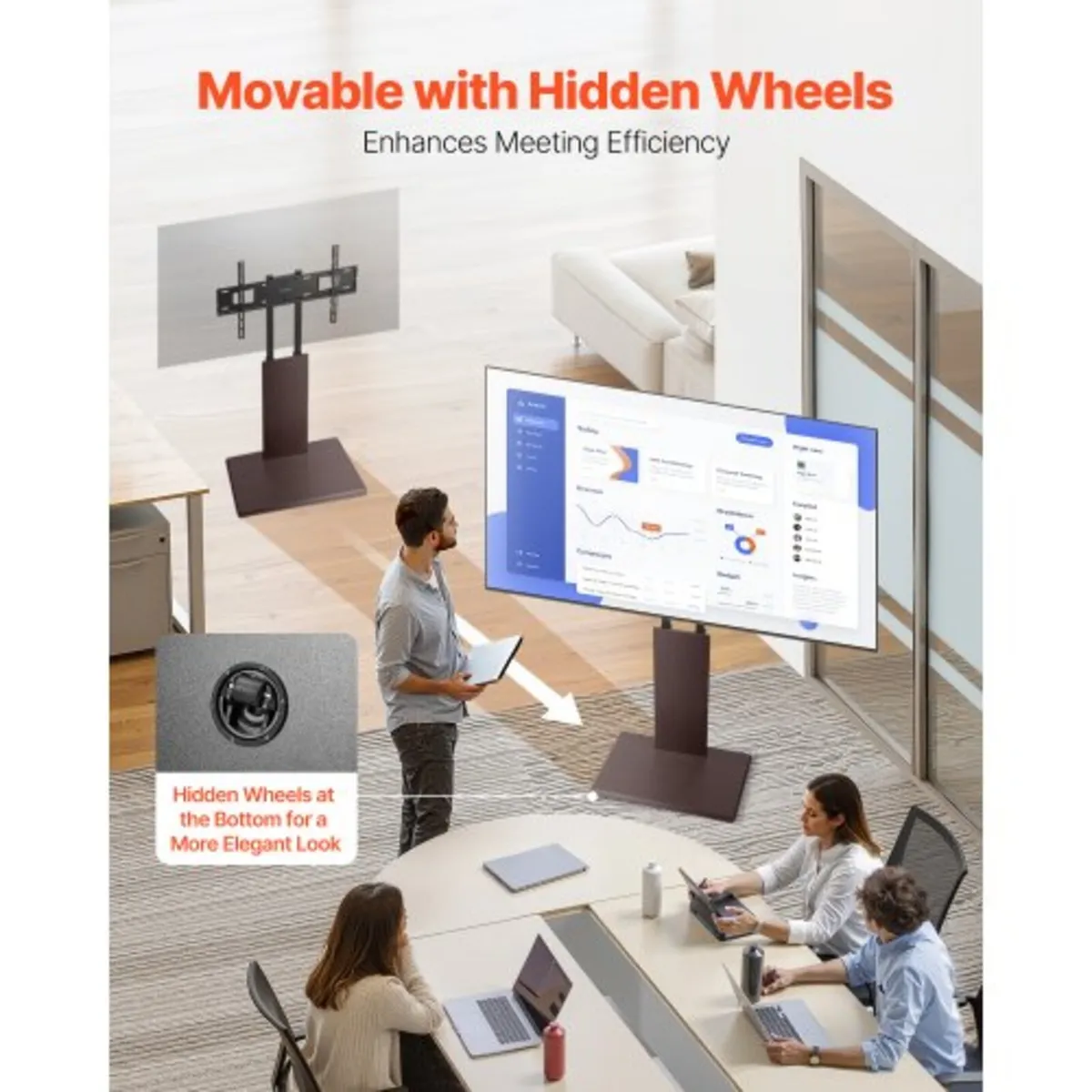 Universal TV Stand, Table Top TV Stand for 32-70 i - Image 2