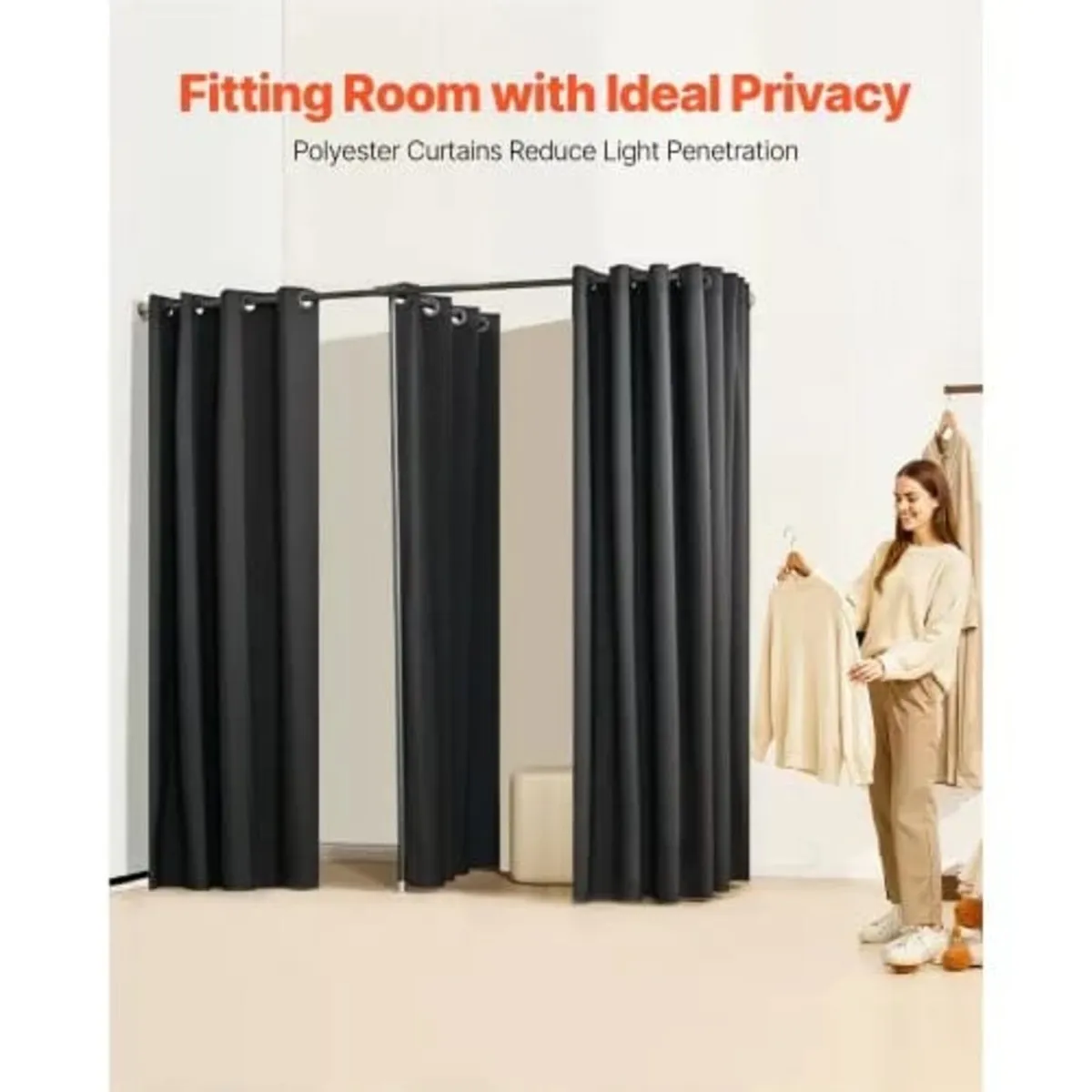 Fitting Room, Portable Changing Room with Thick Po - Image 4