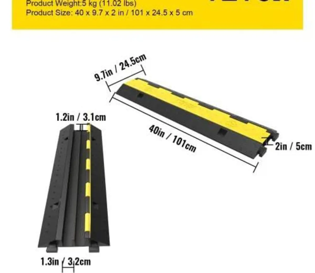 Cable Protector 101x24.5x5cm 3 Pack of 2 4989.5 kg - Image 4