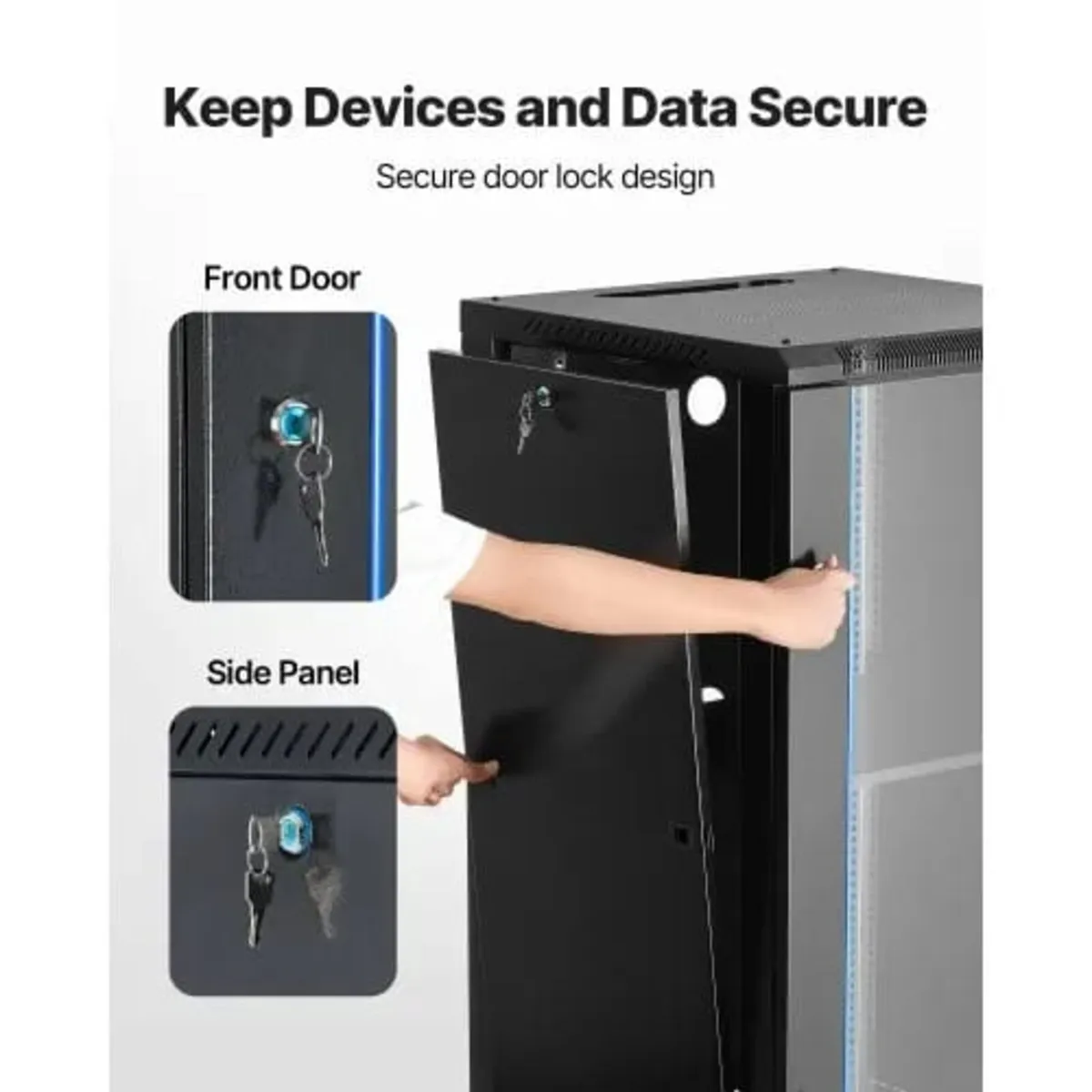 22U Network Cabinet Wall Mount, 600 mm Depth, 136 - Image 4