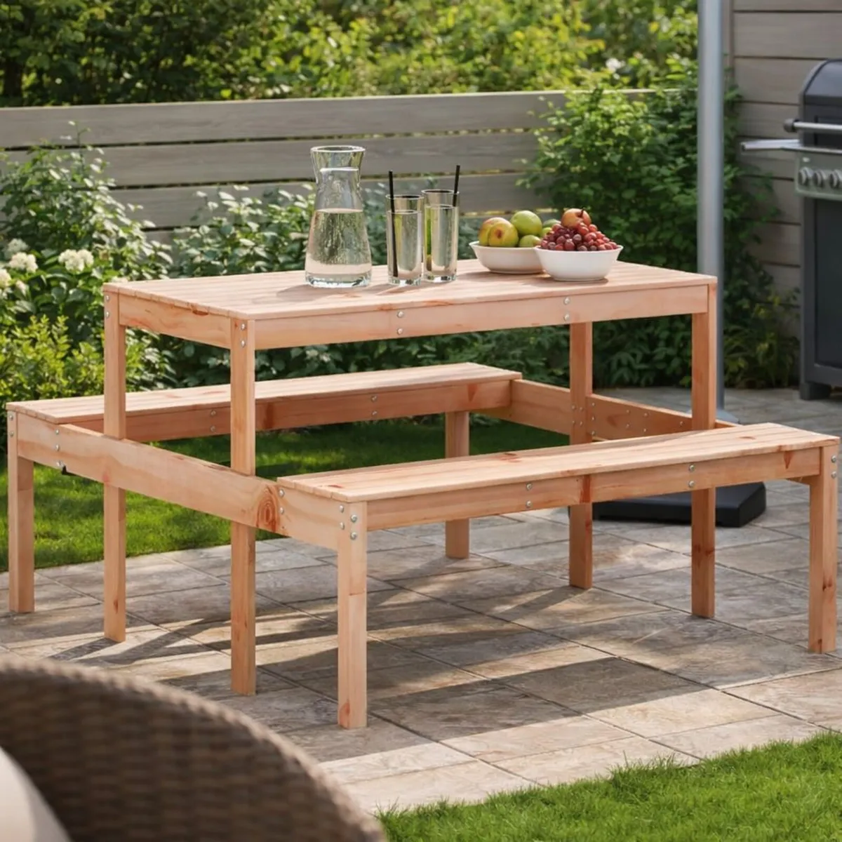 Picnic Table bench set Solid Wood Douglas - Image 1