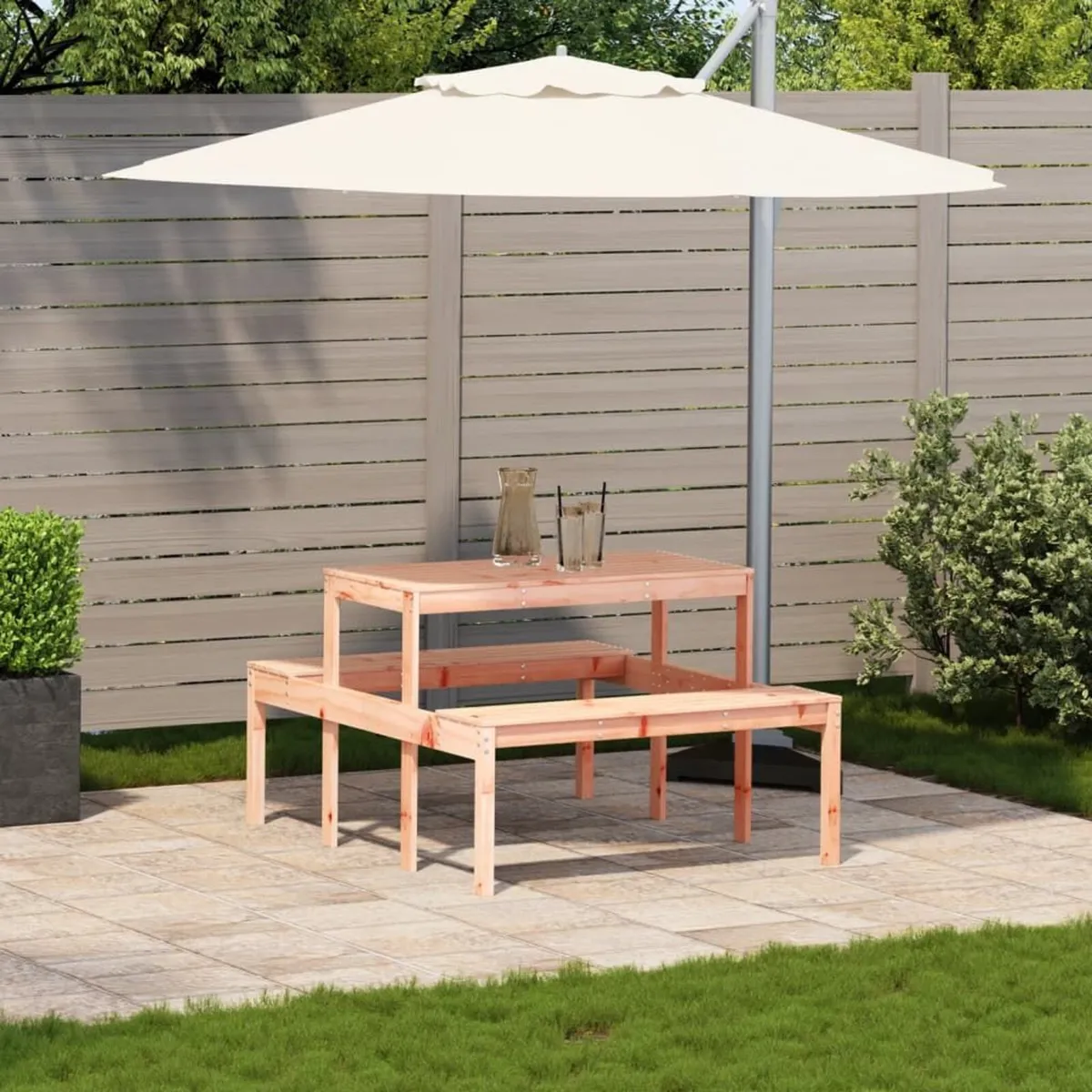 Picnic Table bench set Solid Wood Douglas - Image 2