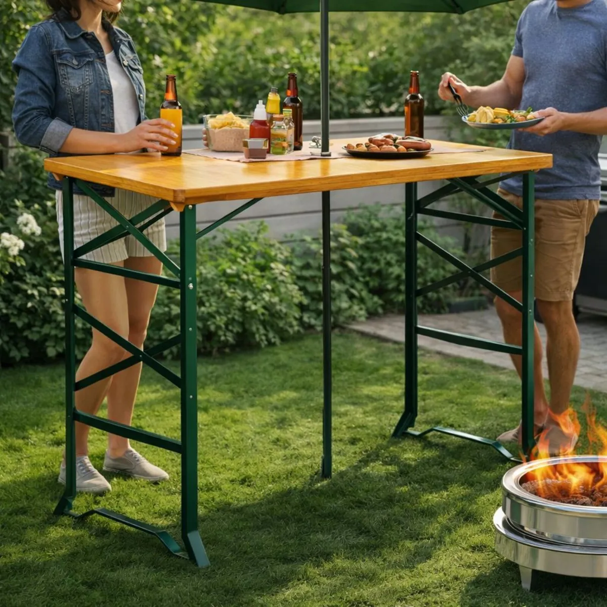 2-in-1 Picnic Garden Table 2-in-1 Picnic Garden T - Image 3