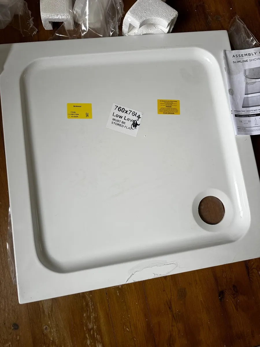 Slimline Shower Tray 760mm x 760mm - Image 3