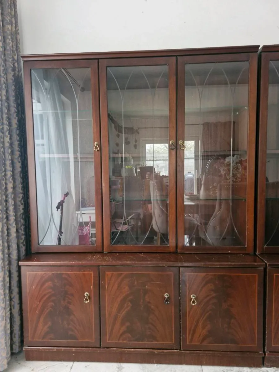 Solid wood display cabinets for sale - Image 1