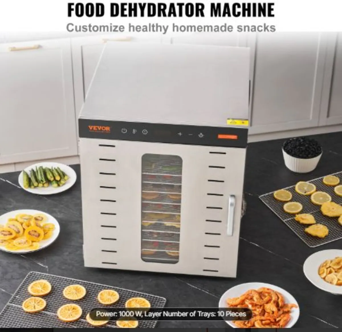 10 Trays Food Dehydrator Machine Stainless Steel - Image 2