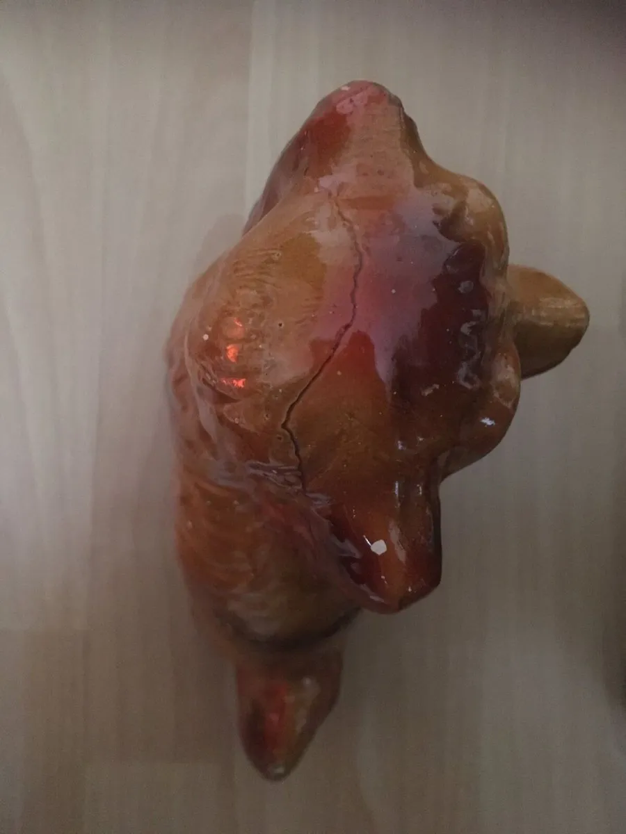 PAIR of Antique Russet Coloured Staffordshire Dogs - Image 3