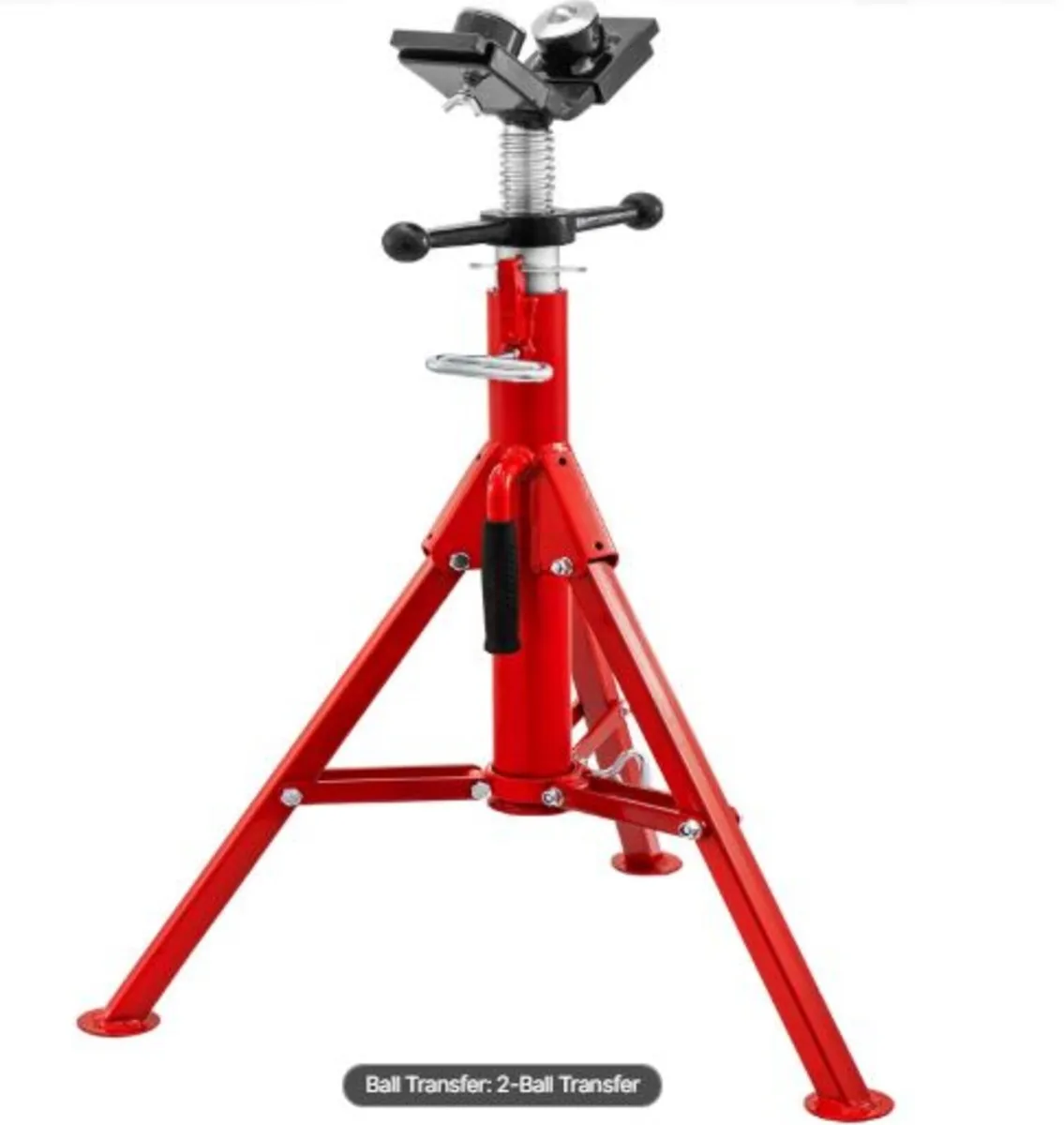 Pipe Jack Stand With 2-Ball Transfer V-Head - Image 1