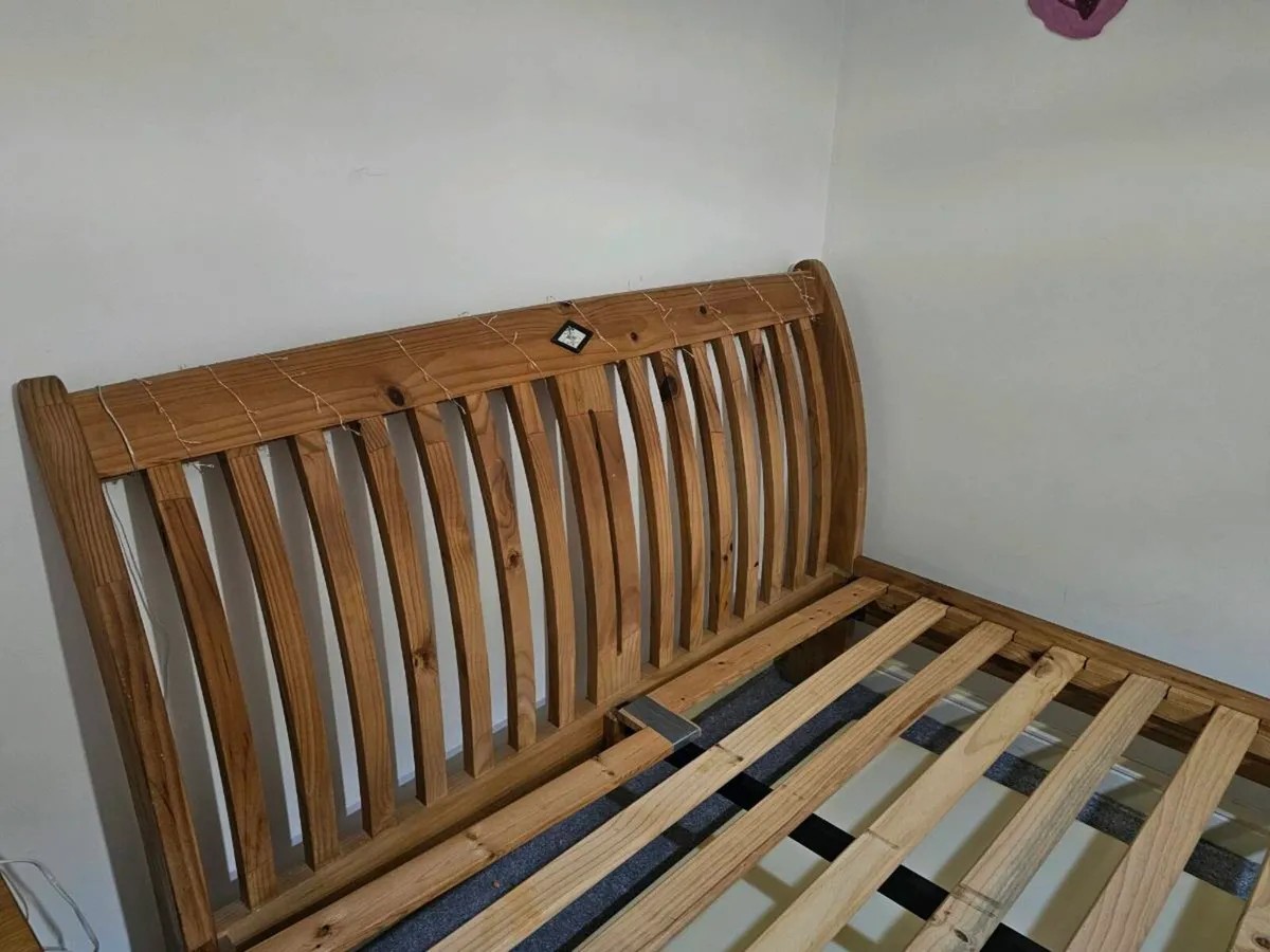 King-size wooden bed frame - Image 2