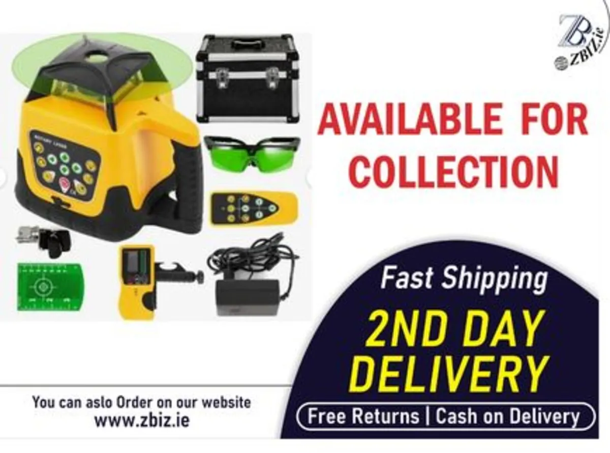 Green Beam Rotary Laser Level 500m Range - Image 1