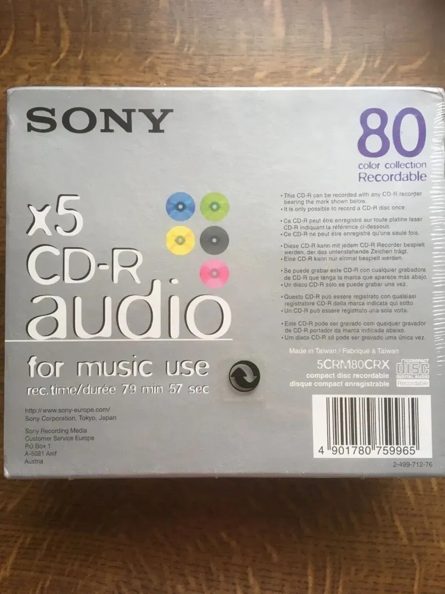 NEW SEALED 3 SONY Blank CD-R Audio CDs - Image 2