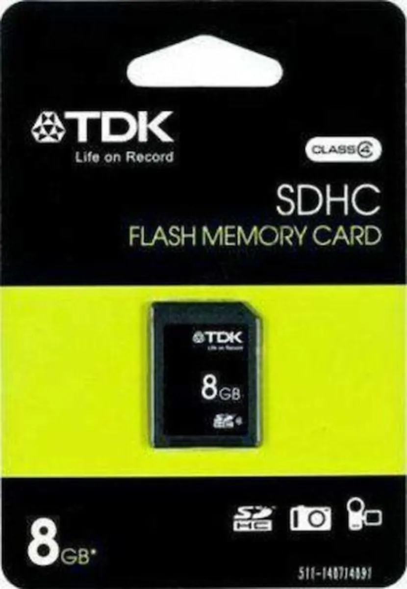 NEW AND SEALED TDK 8GB SDHC Flash Memory Card