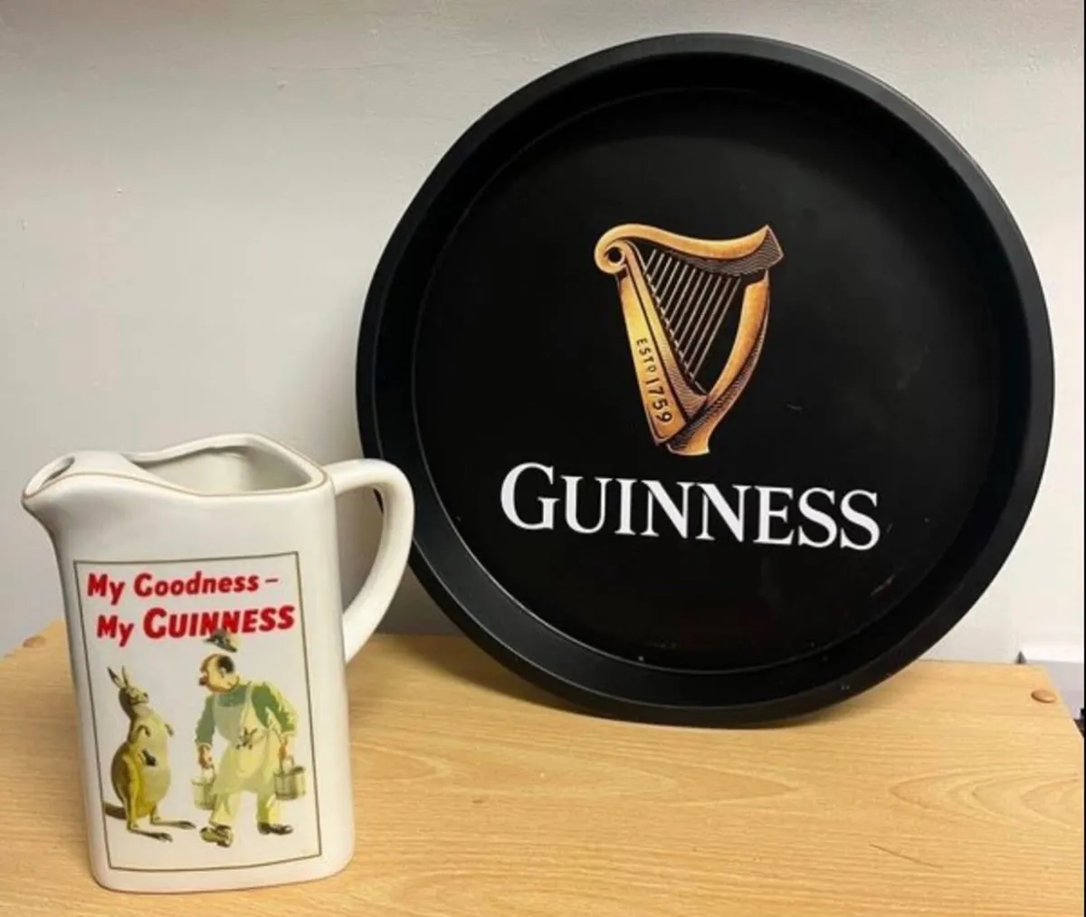 Guinness water jug and Tray