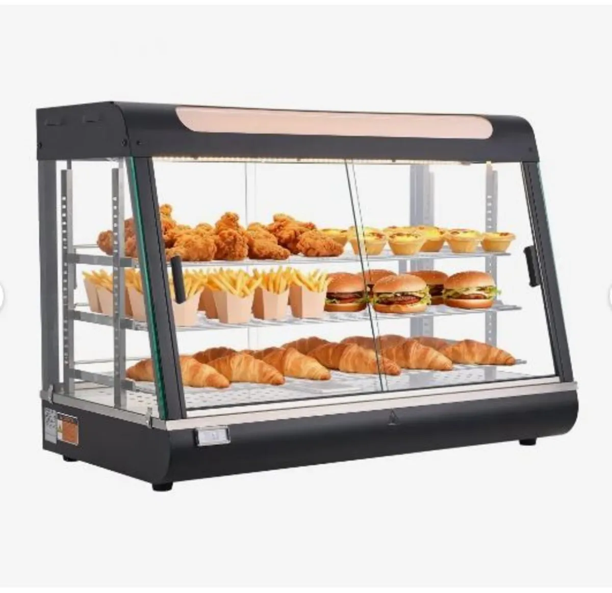 3-Tier Commercial Food Warmer Display, 1400W - Image 1