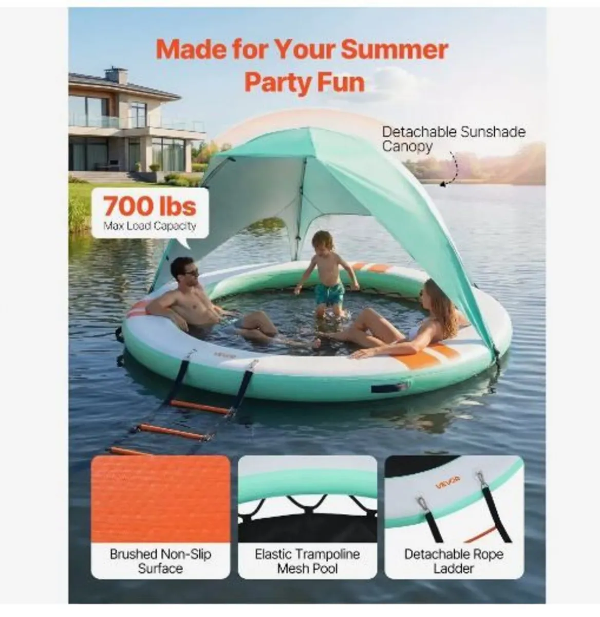 Inflatable Floating Dock, 2.44M Round - Image 4