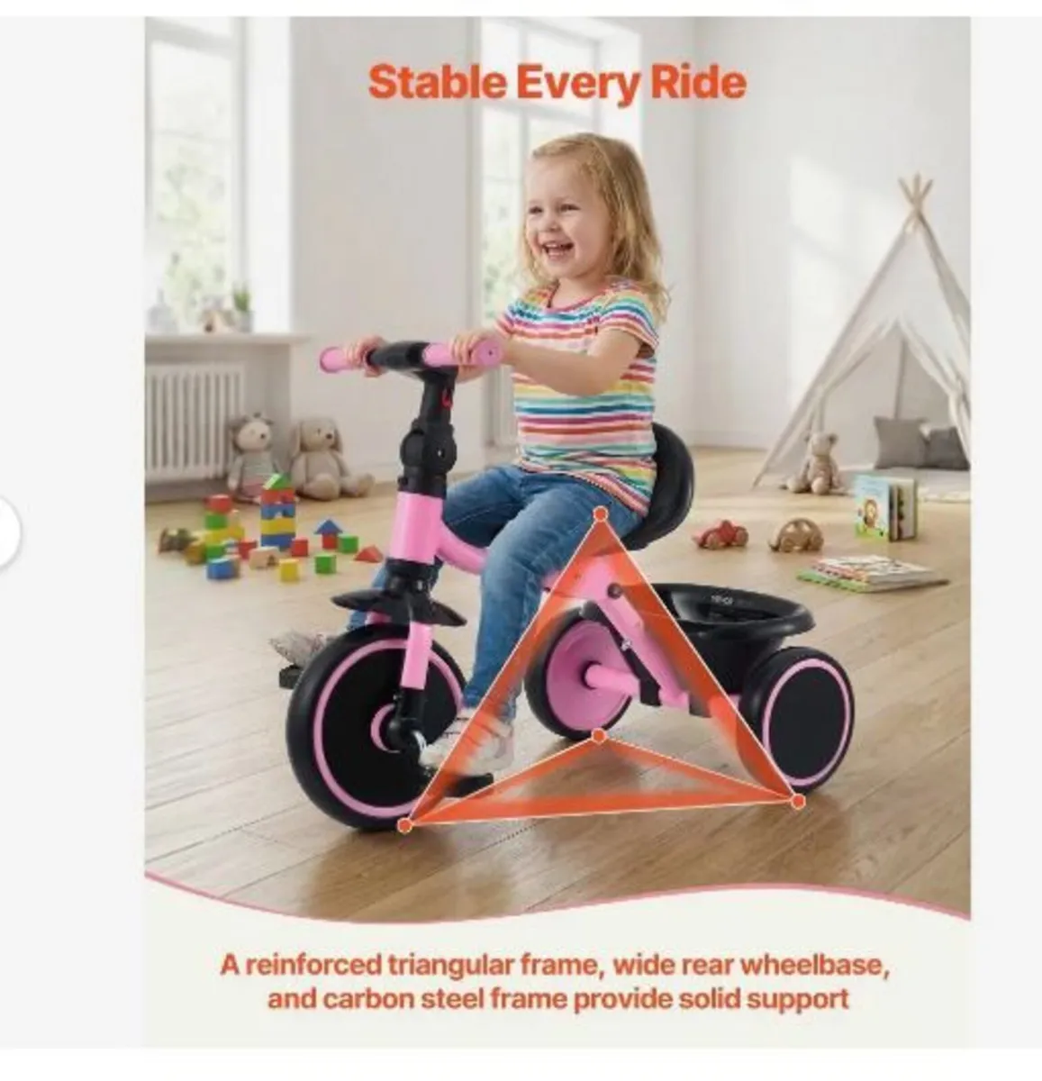 Toddler Tricycle for 2-5 Year Old - Image 1