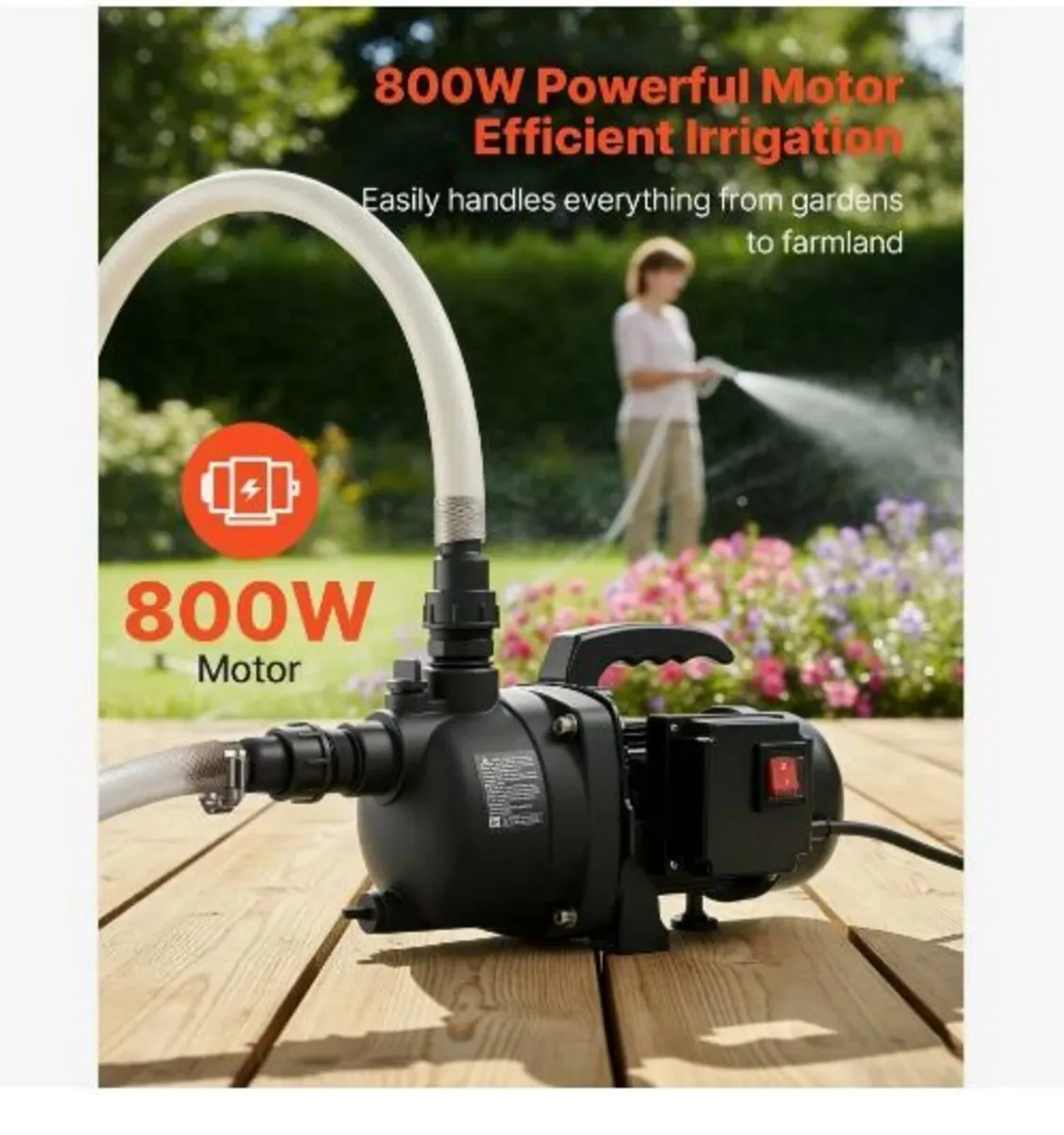 Shallow Well Jet Pump, 800W - Image 2