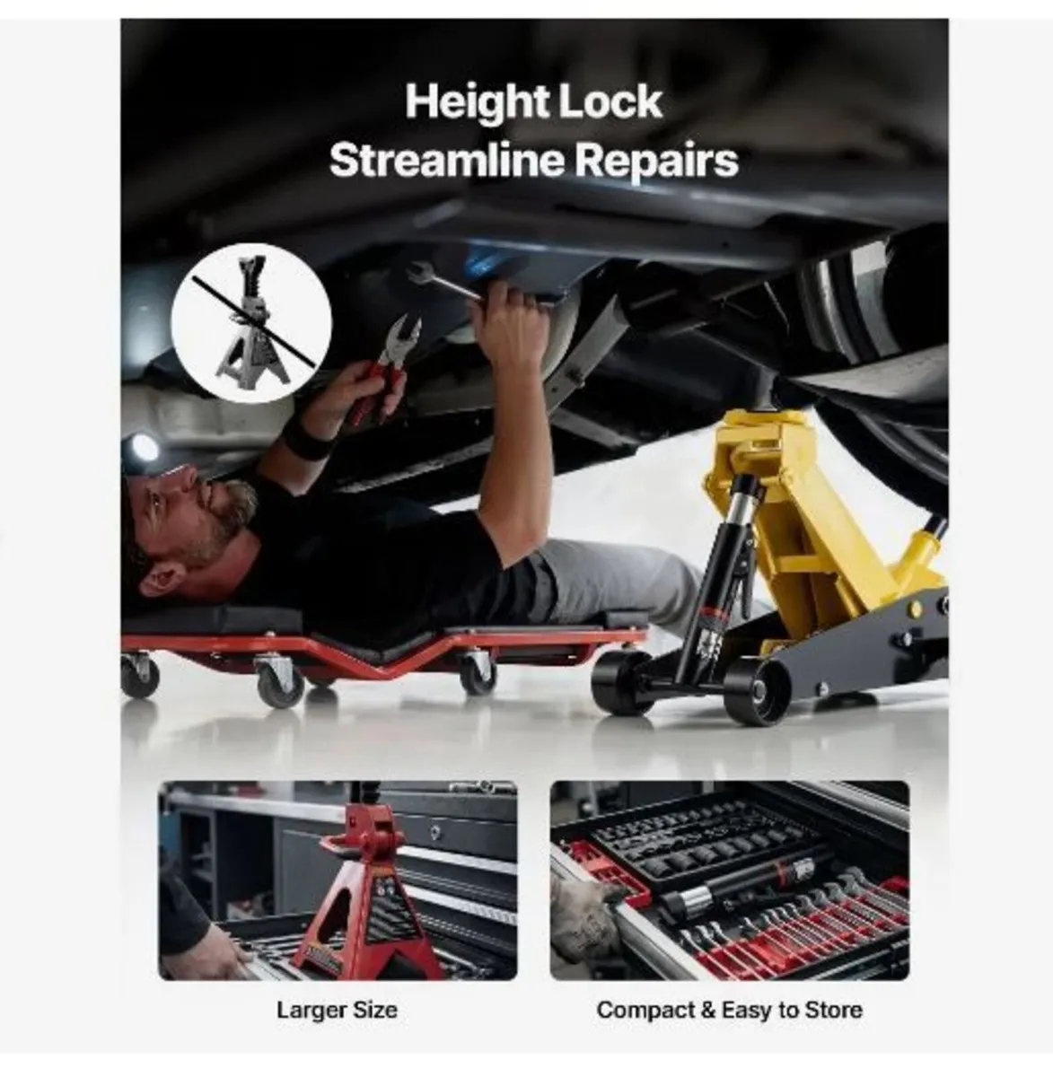 Low Profile Floor Jack, 3 Ton Capacity - Image 2