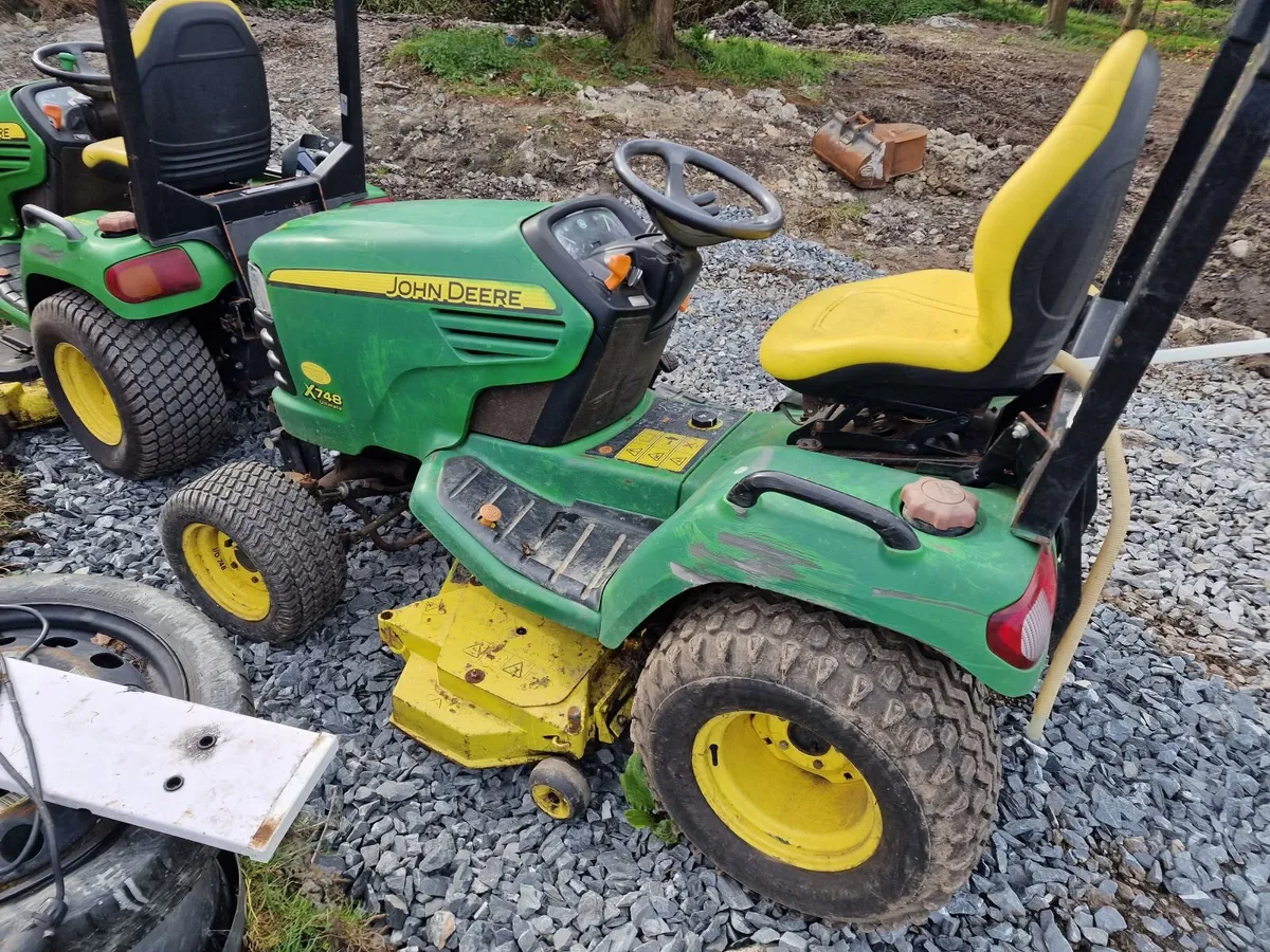 John Deere X748 4wd ride on mower lawnmower - Image 2
